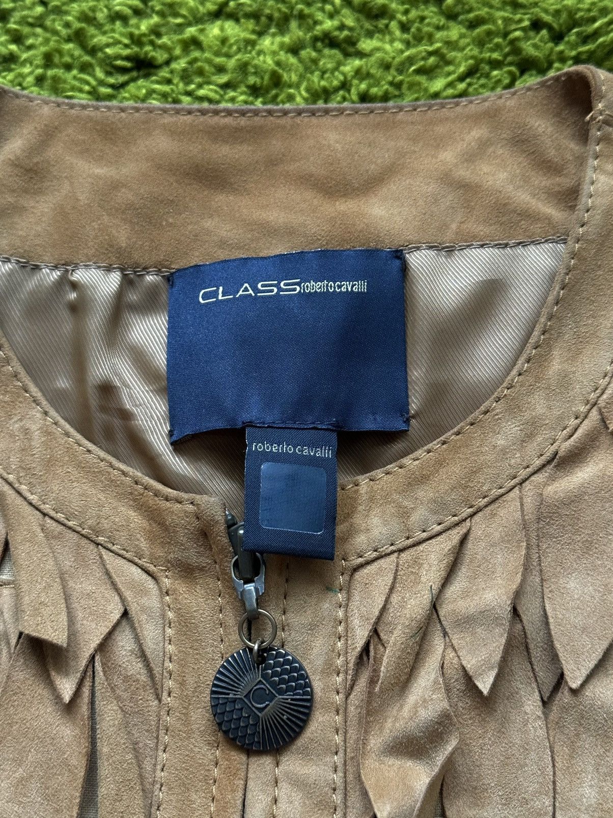 Cavalli Class × Just Cavalli × Roberto Cavalli Cavalli class 2000s vintage suede leather patchwork jacket Size M / US 6-8 / IT 42-44 - 4 Thumbnail