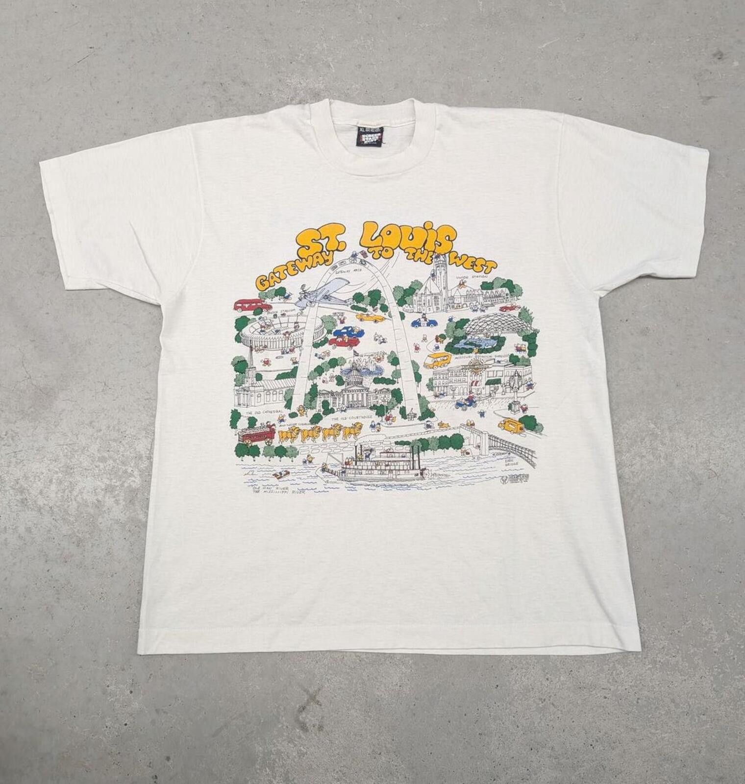 Other Vintage 90s St. Louis Gateway To The West Travel T-shirt Size US XL / EU 56 / 4 - 1 Thumbnail