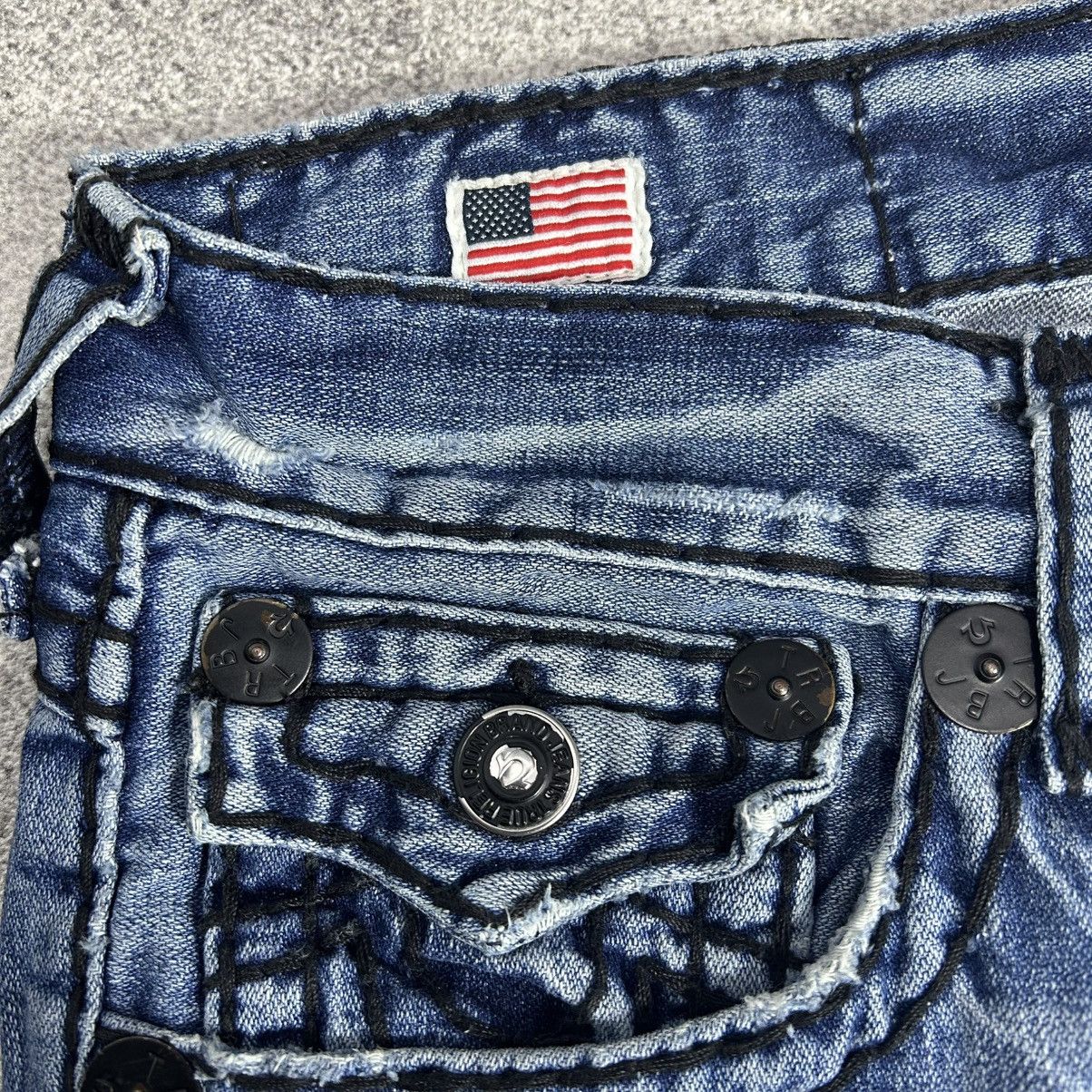 True Religion Vintage True Religion Billy Super T Disstread Flare Denim Size US 34 / EU 50 - 9 Thumbnail