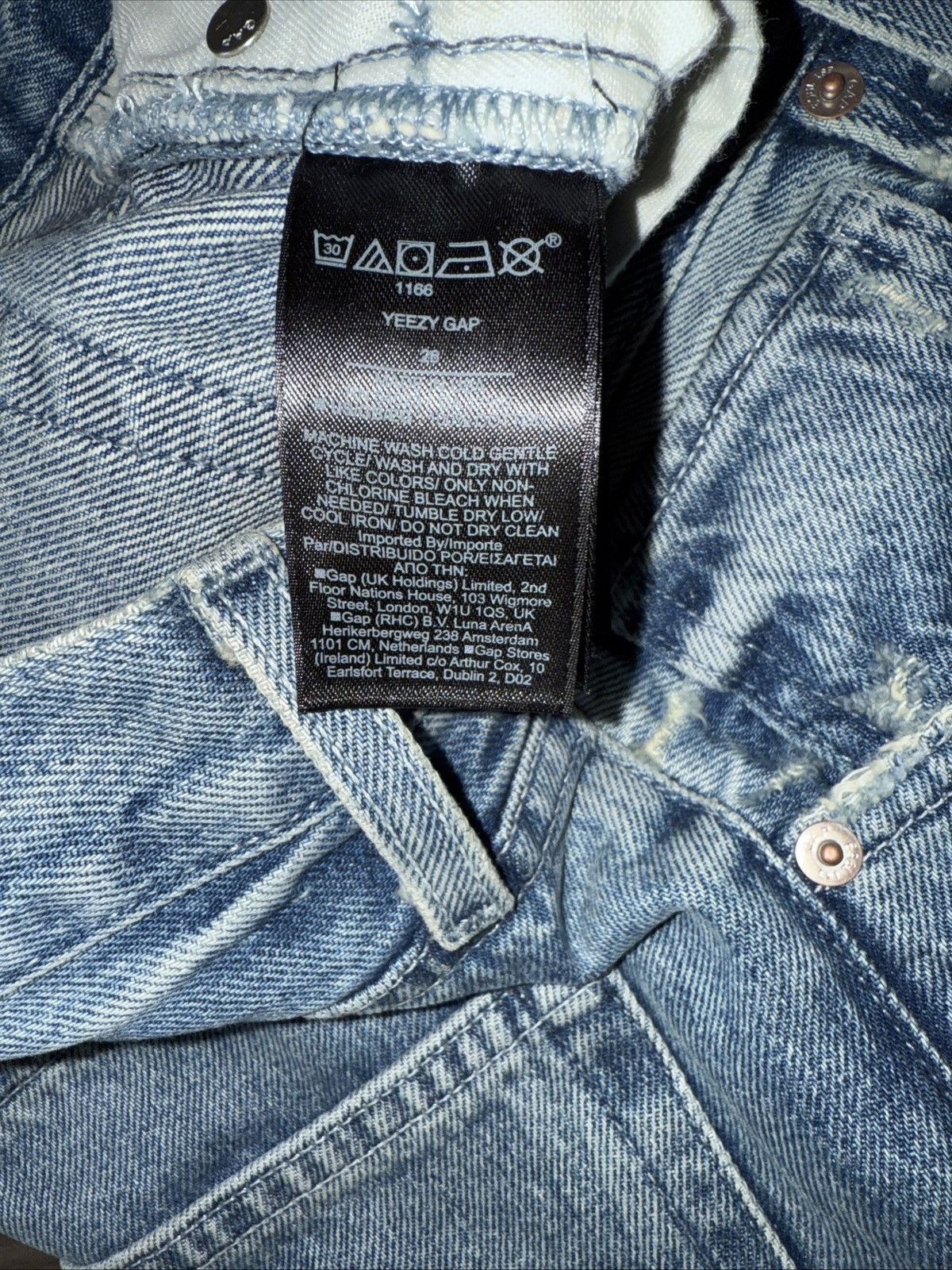 Balenciaga × Gap × Yeezy Yeezy Gap Balenciaga 45A 5 Pocket Denim Blue Size 26 Size US 26 / EU 42 - 5 Thumbnail