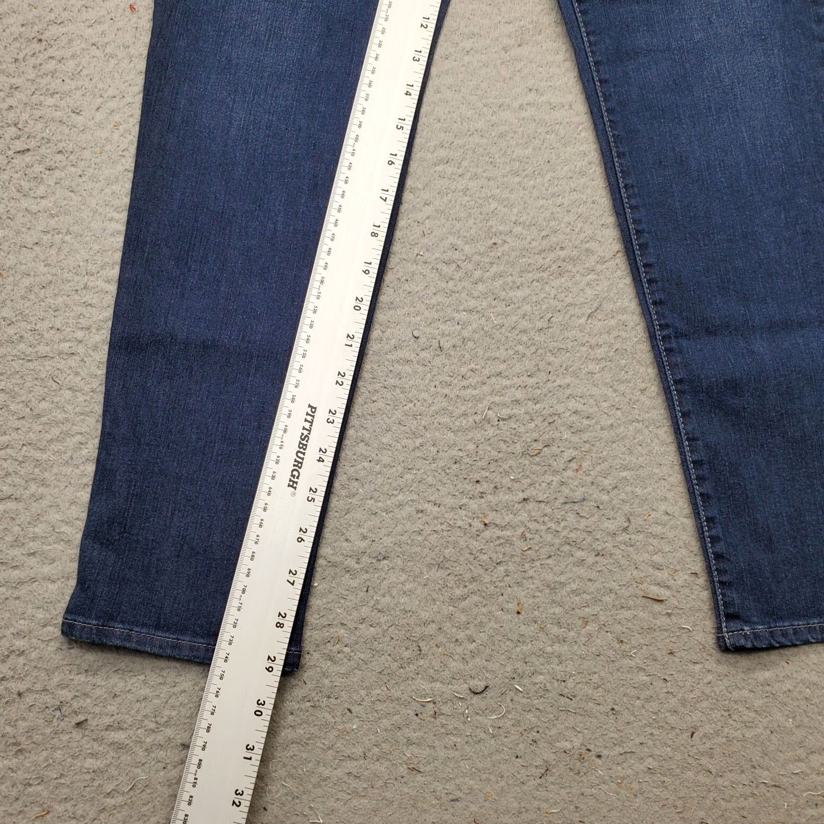 Jessica Simpson Jessica Simpson Jeans Womens 8 Blue Whiskered Denim Stretch High Rise Skinny Leg Shirt? Size 30" / US 8 / IT 44 - 6 Thumbnail
