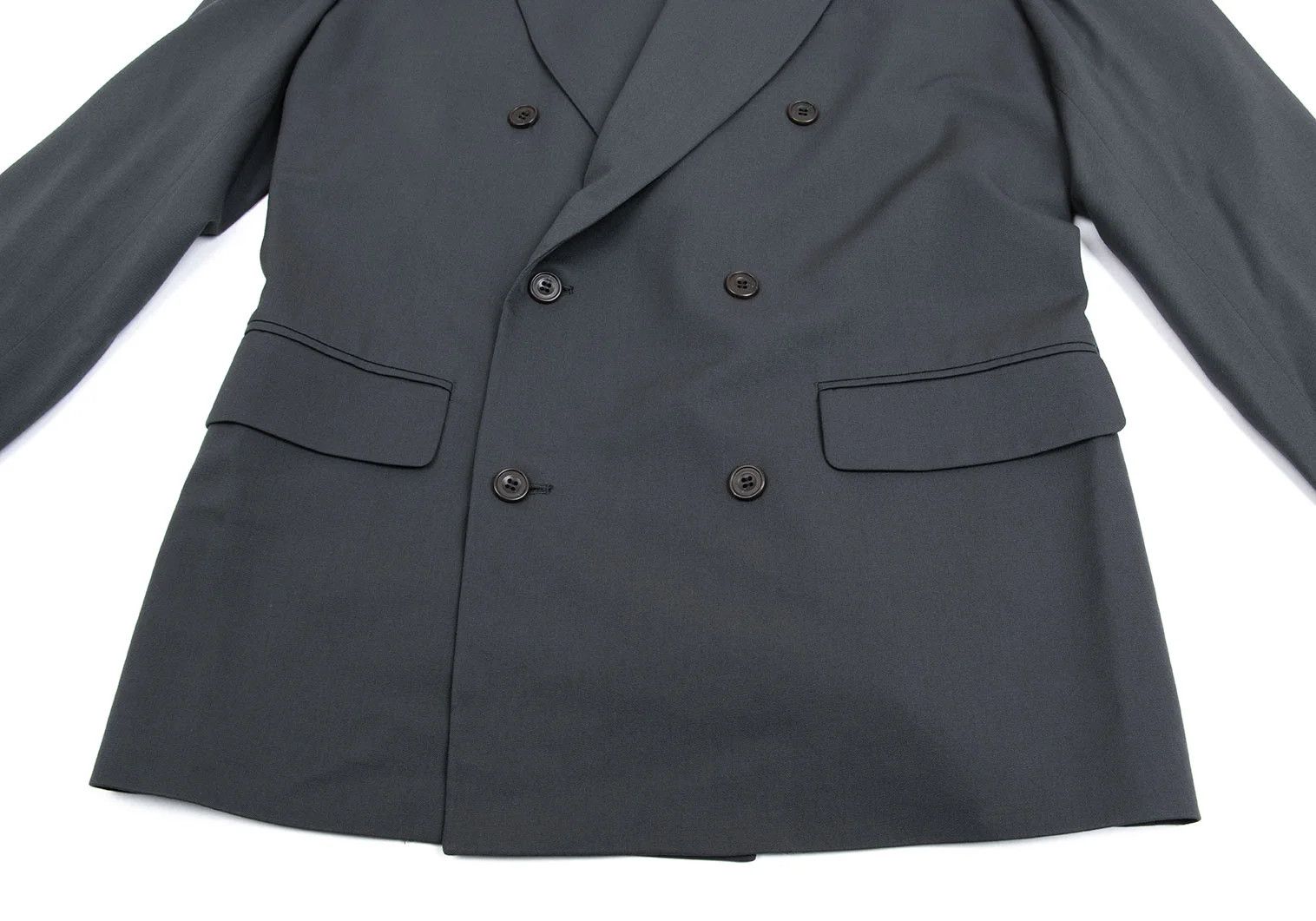 Jean Paul Gaultier Wool Gabardine Double Jacket in Grey Size 50 Size US M / EU 48-50 / 2 - 8 Thumbnail