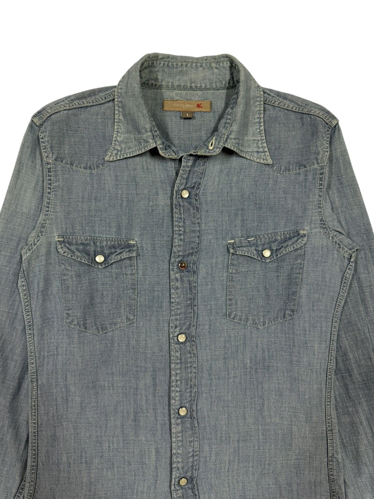 45rpm Vtg🔥45Rpm Washes Indigo Western Shirt Size US S / EU 44-46 / 1 - 3 Thumbnail
