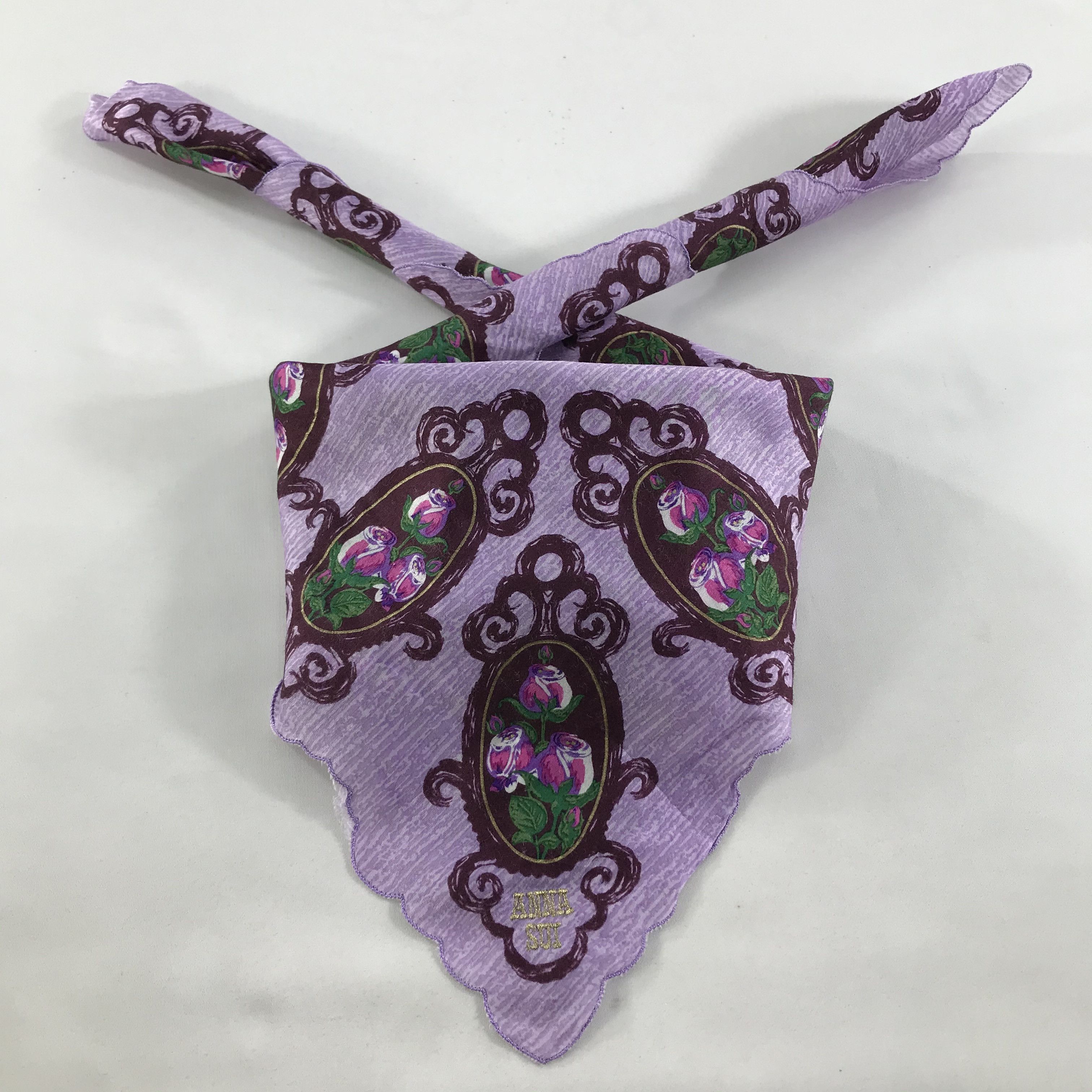 Anna Sui × Vintage Anna Sui Bandana / Handkerchief / Neckerchief - S1293 Size ONE SIZE - 3 Thumbnail