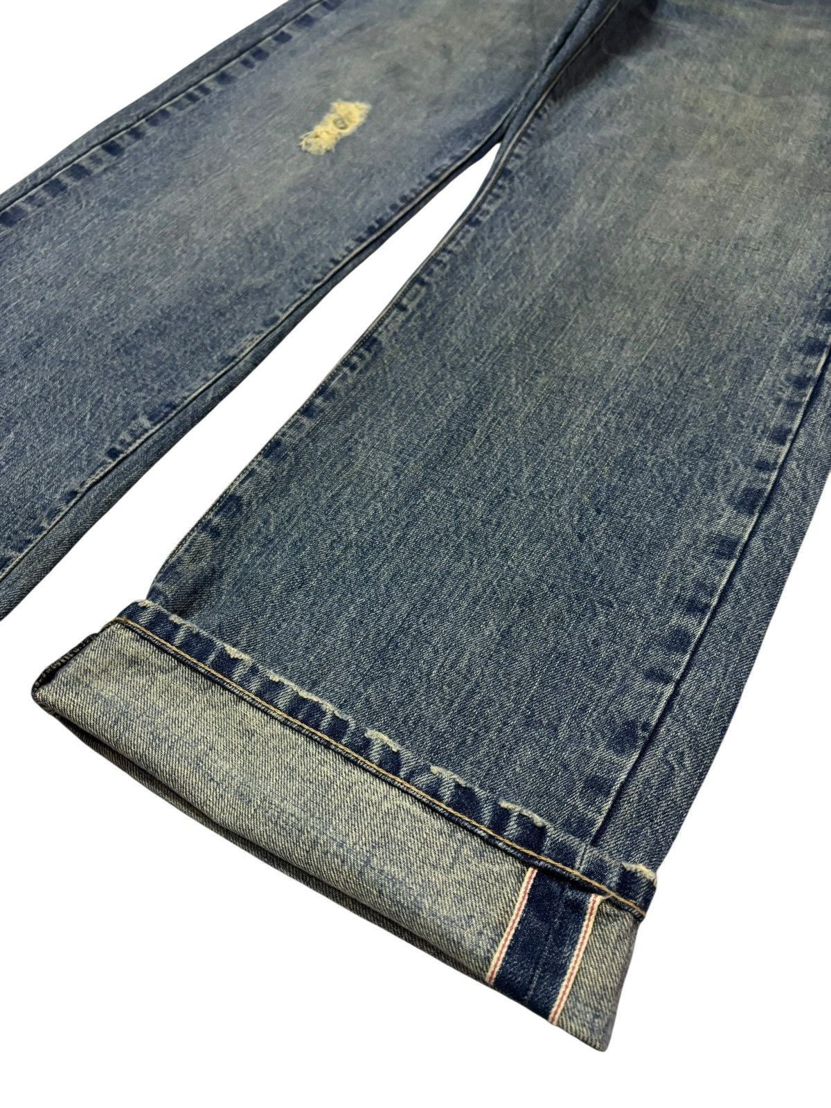 Fiberops Deadstock Fiberops by Tabo Kagaya Selvedge Distress Jeans Size US 36 / EU 52 - 4 Thumbnail