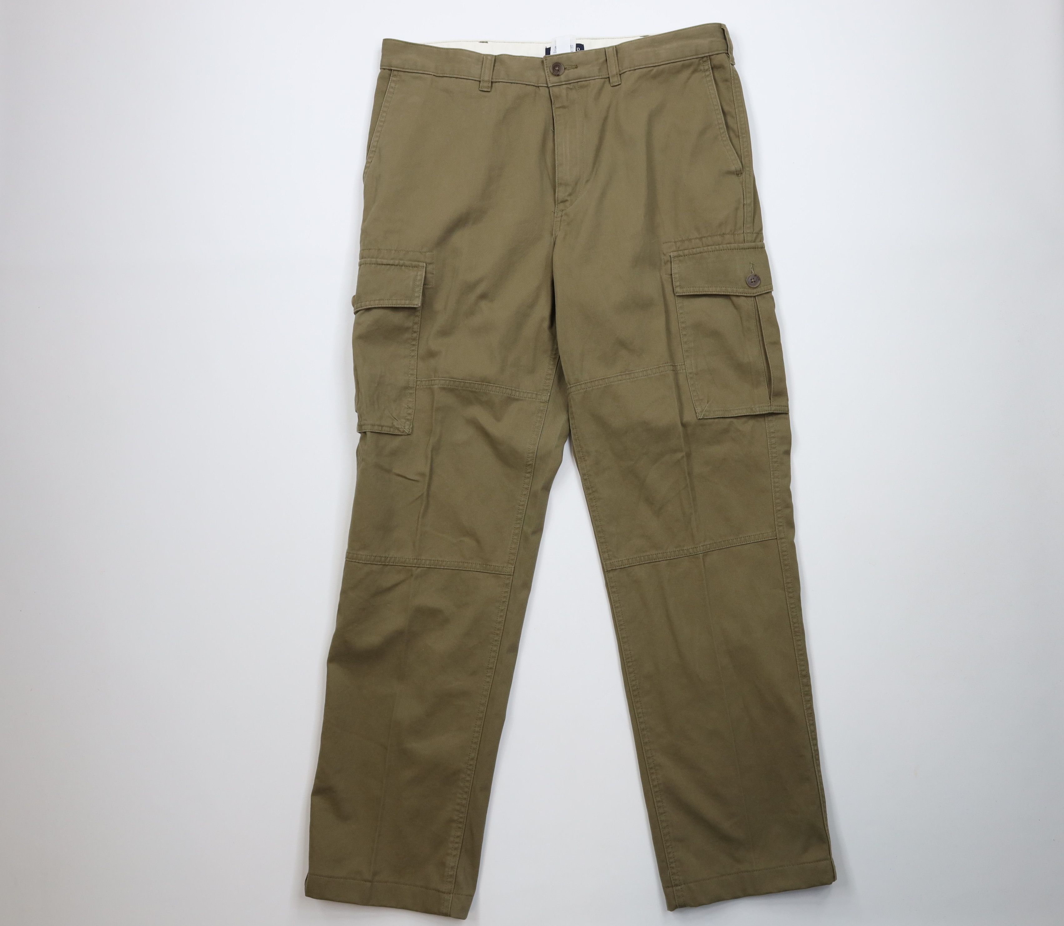 Lands' End Vintage Lands End Double Knee Straight Leg Cargo Pants Green Size US 34 / EU 50 - 1 Thumbnail