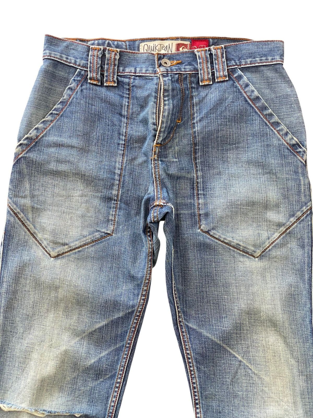 Quiksilver Quick Silver Brand Faded Wash Style Distrees Jeans Size US 32 / EU 48 - 2 Thumbnail