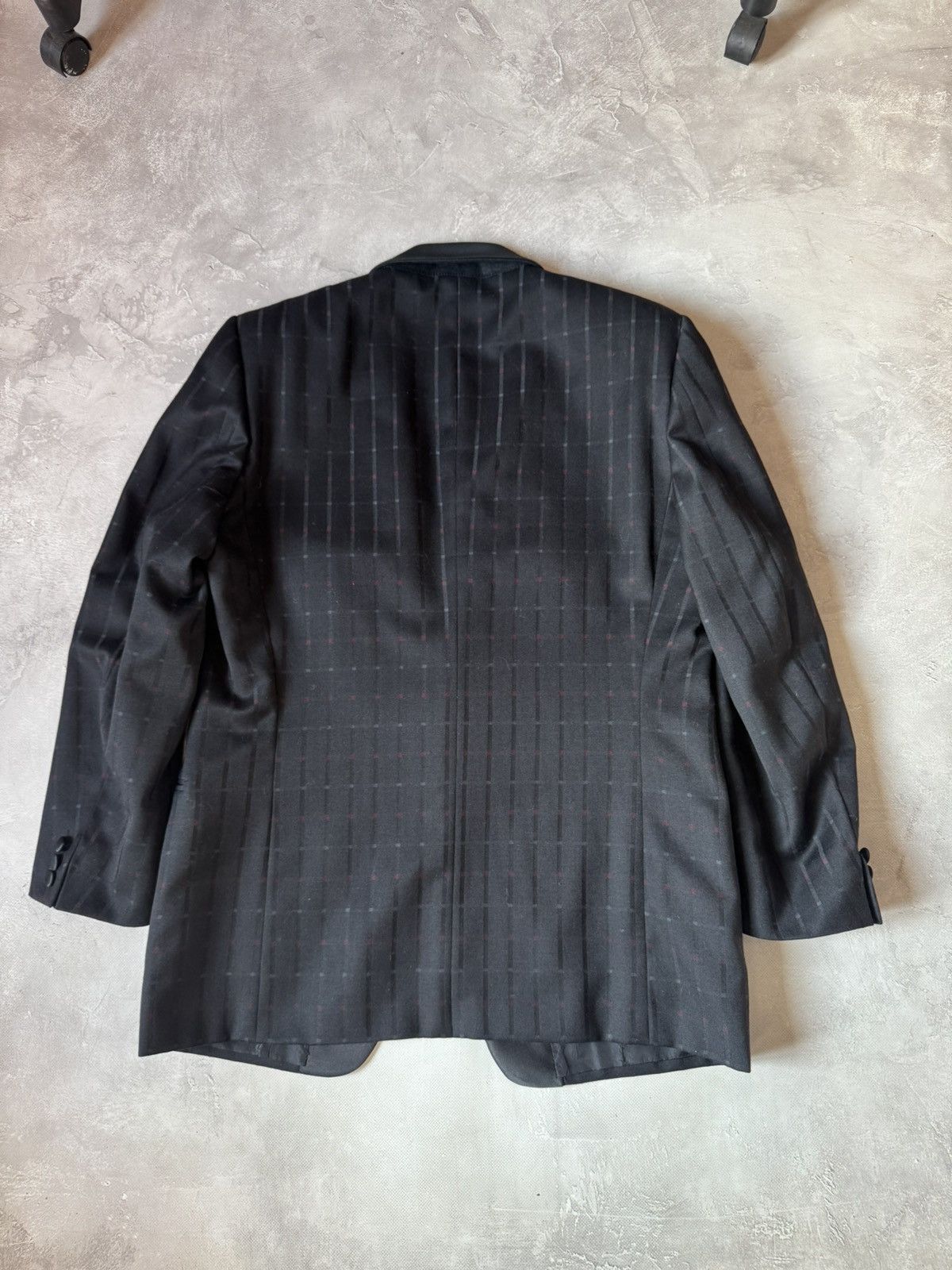Yves Saint Laurent Yves Saint Laurent 80s Black Satin Shawl Lapel Blazer Size 54R - 8 Thumbnail