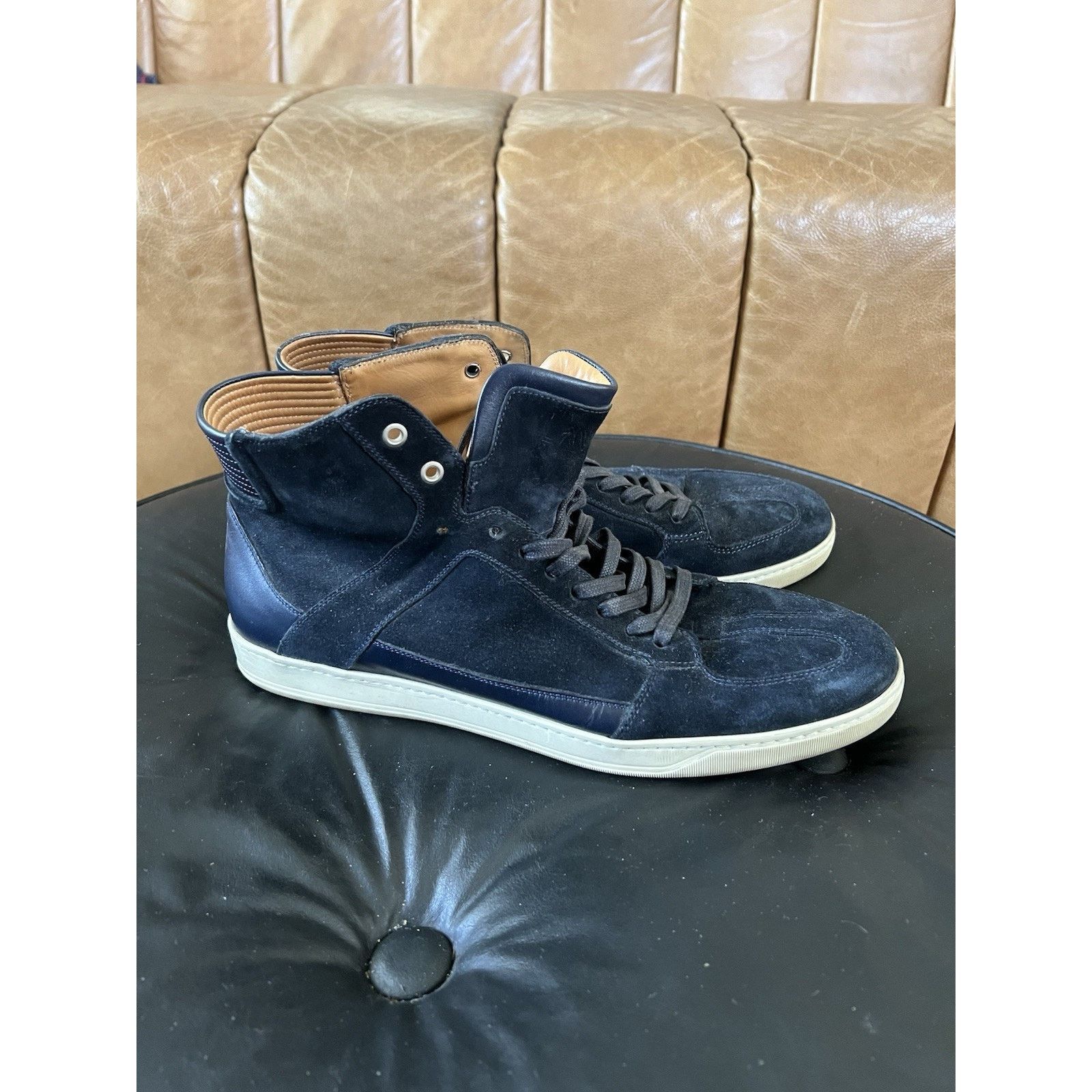 Other Lavati Navy-mid Italian Leather Sneackers US 11 Size US 11 / EU 44 - 1 Thumbnail