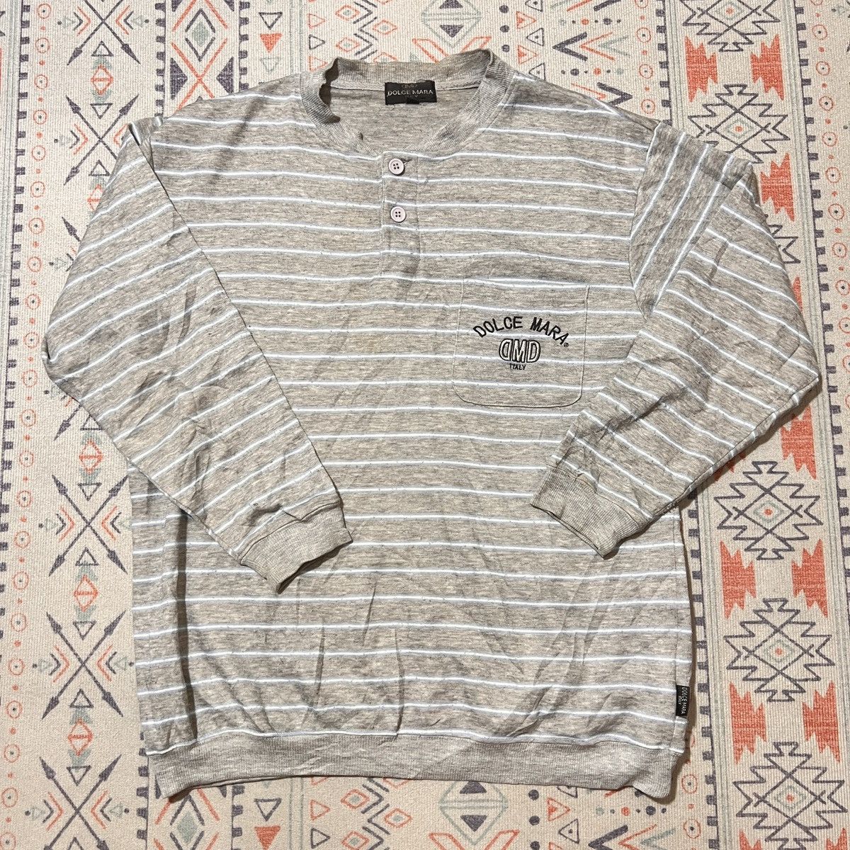 Designer × Other Italian Designer Stripe Long Sleeves Tee Size US M / EU 48-50 / 2 - 2 Thumbnail