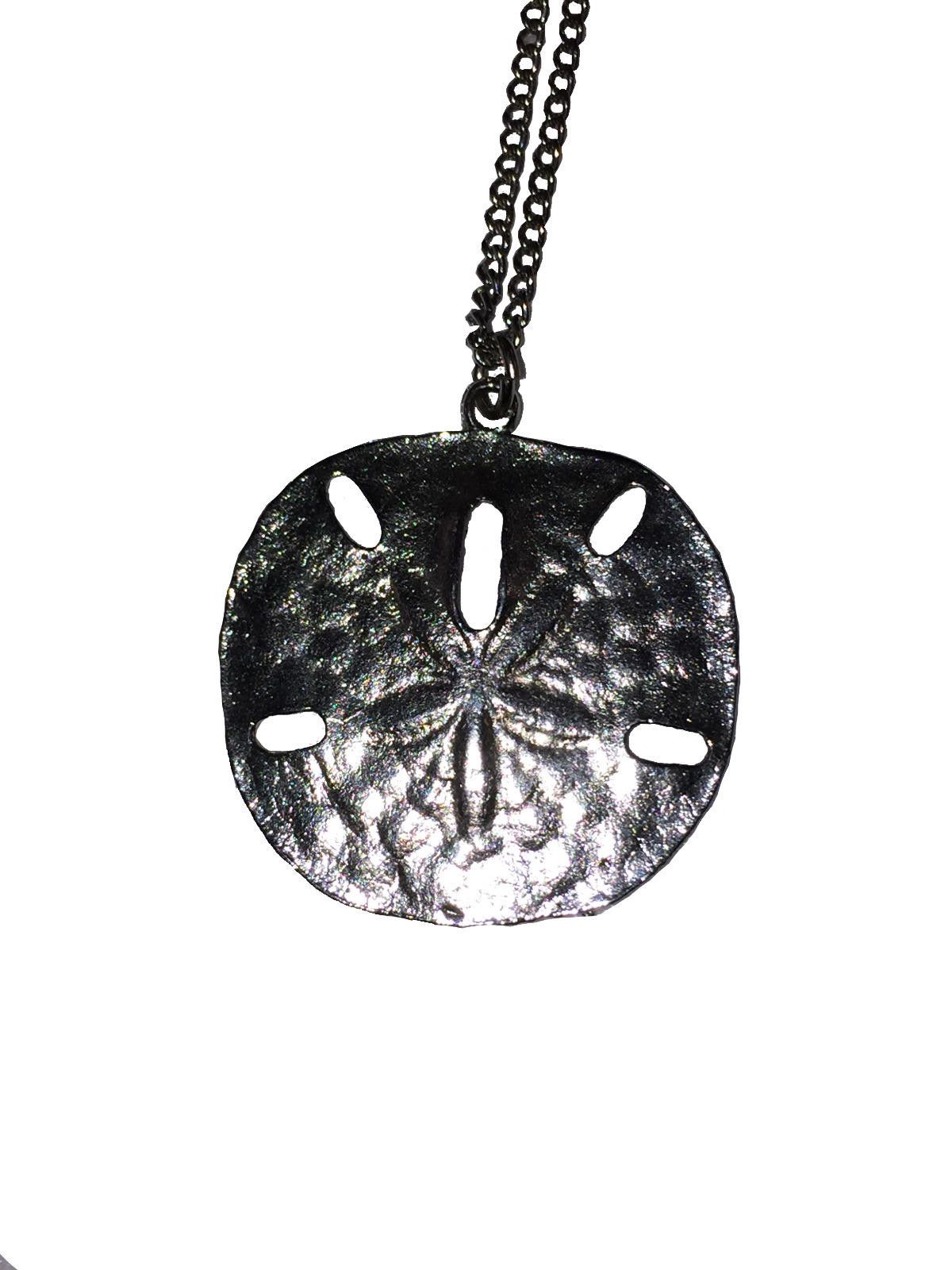 Designer Fun Vintage Sand Dollar Pewter Pendant Necklace Size ONE SIZE - 1 Thumbnail