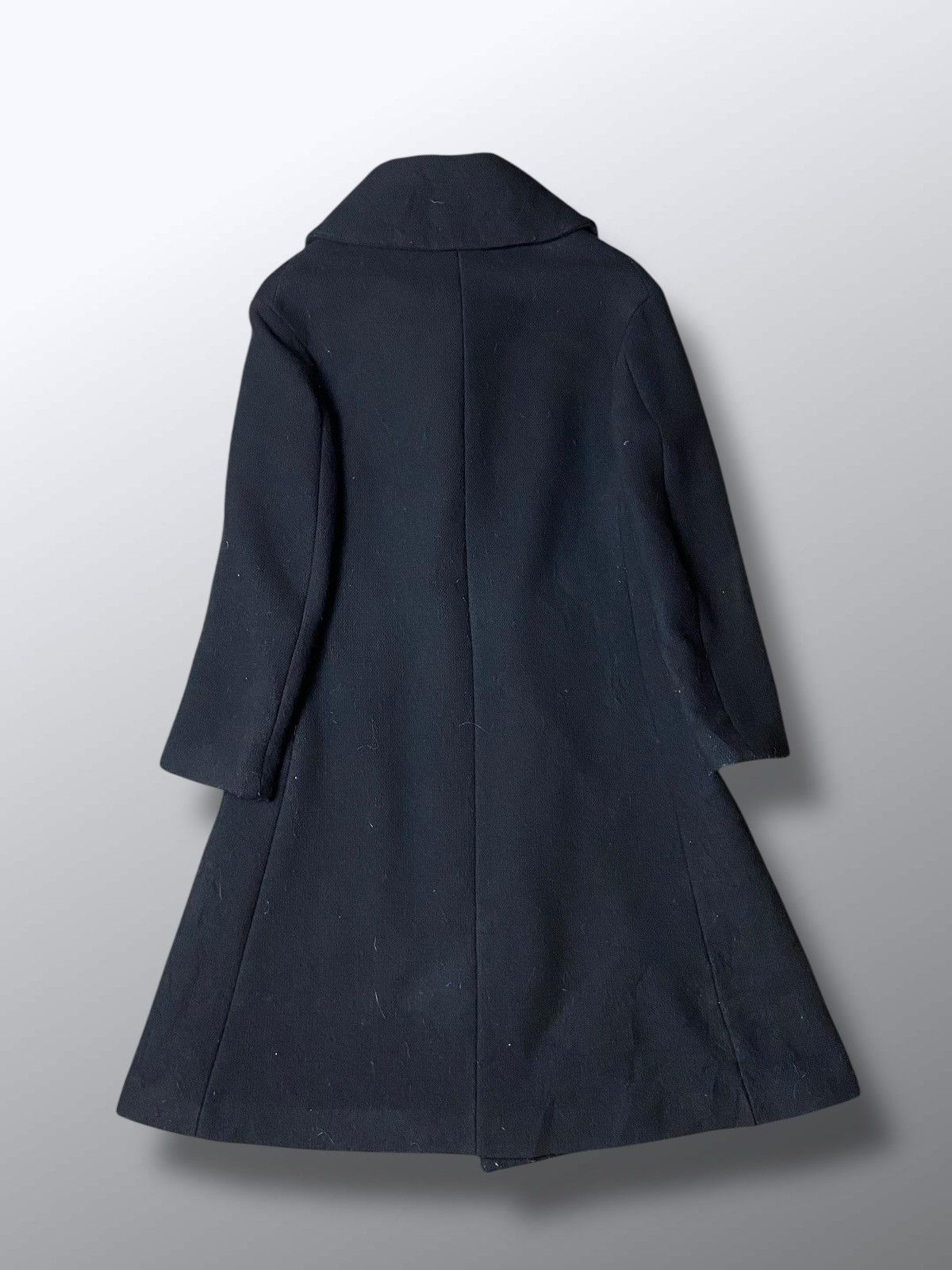 Yohji Yamamoto YOHJI YAMAMOTO Wool Single Mosser Left Facing Coat (129) Size US XXS / EU 40 - 3 Thumbnail