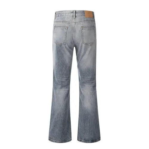 Japanese Brand × Jean American street men's distressed washed flared ripped jeans Size US 34 / EU 50 - 2 Thumbnail