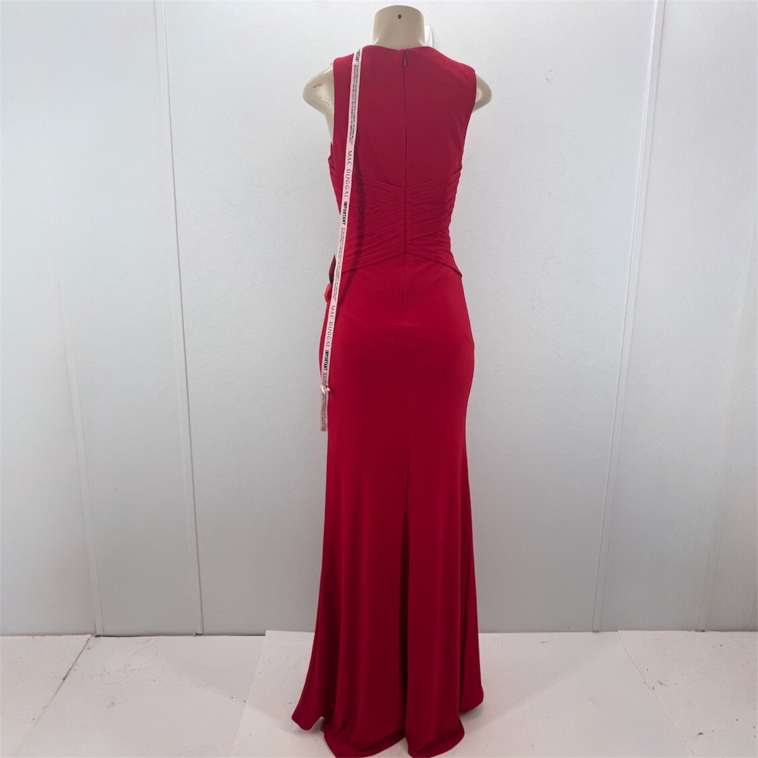 Mac Duggal Mac Duggal Women's Pleated Wrapping Sleeveless Gown Red sz 2 Size XS / US 0-2 / IT 36-38 - 5 Thumbnail