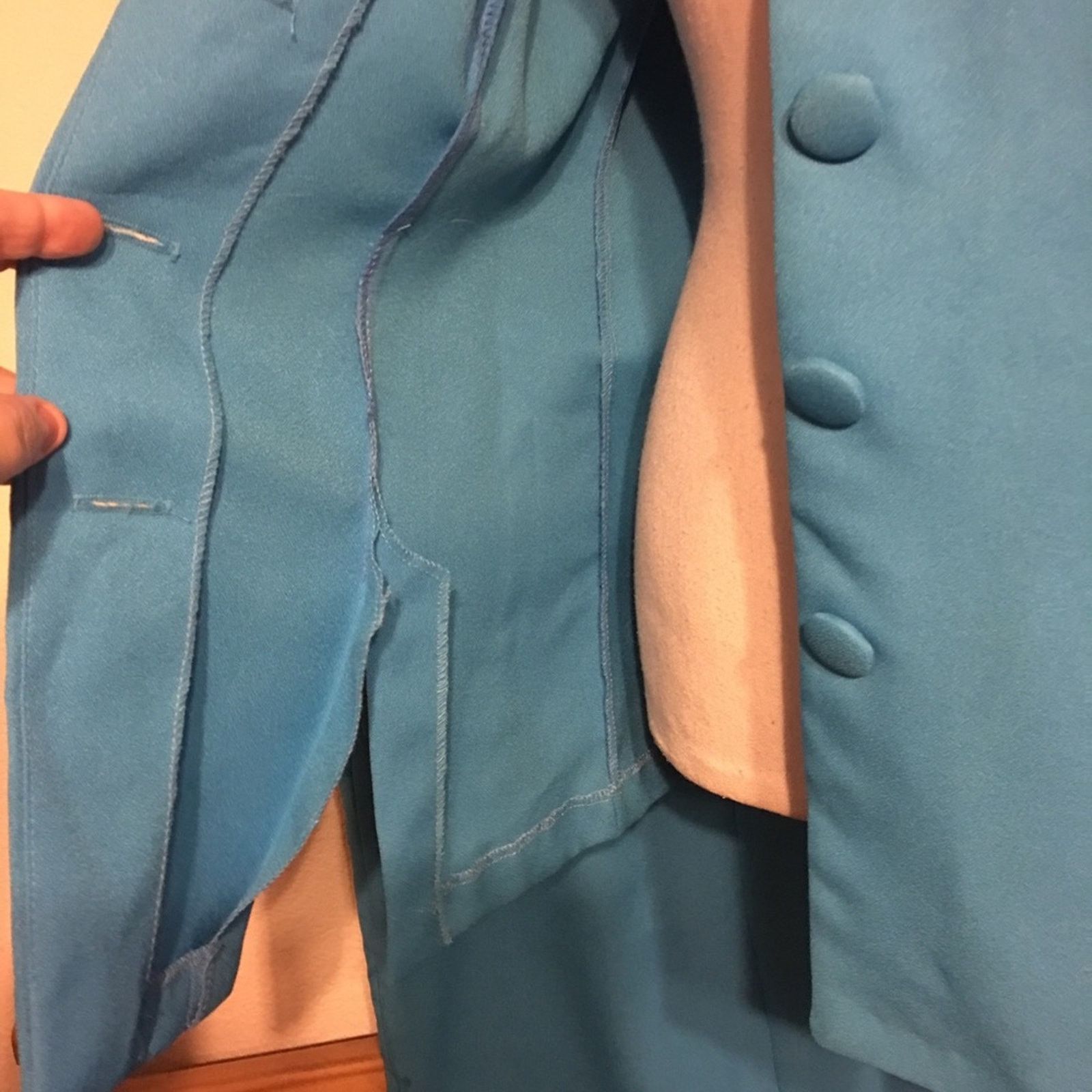 Vintage Ladies Prelude turquoise jacket and skirt set 8 Size M / US 6-8 / IT 42-44 - 8 Thumbnail