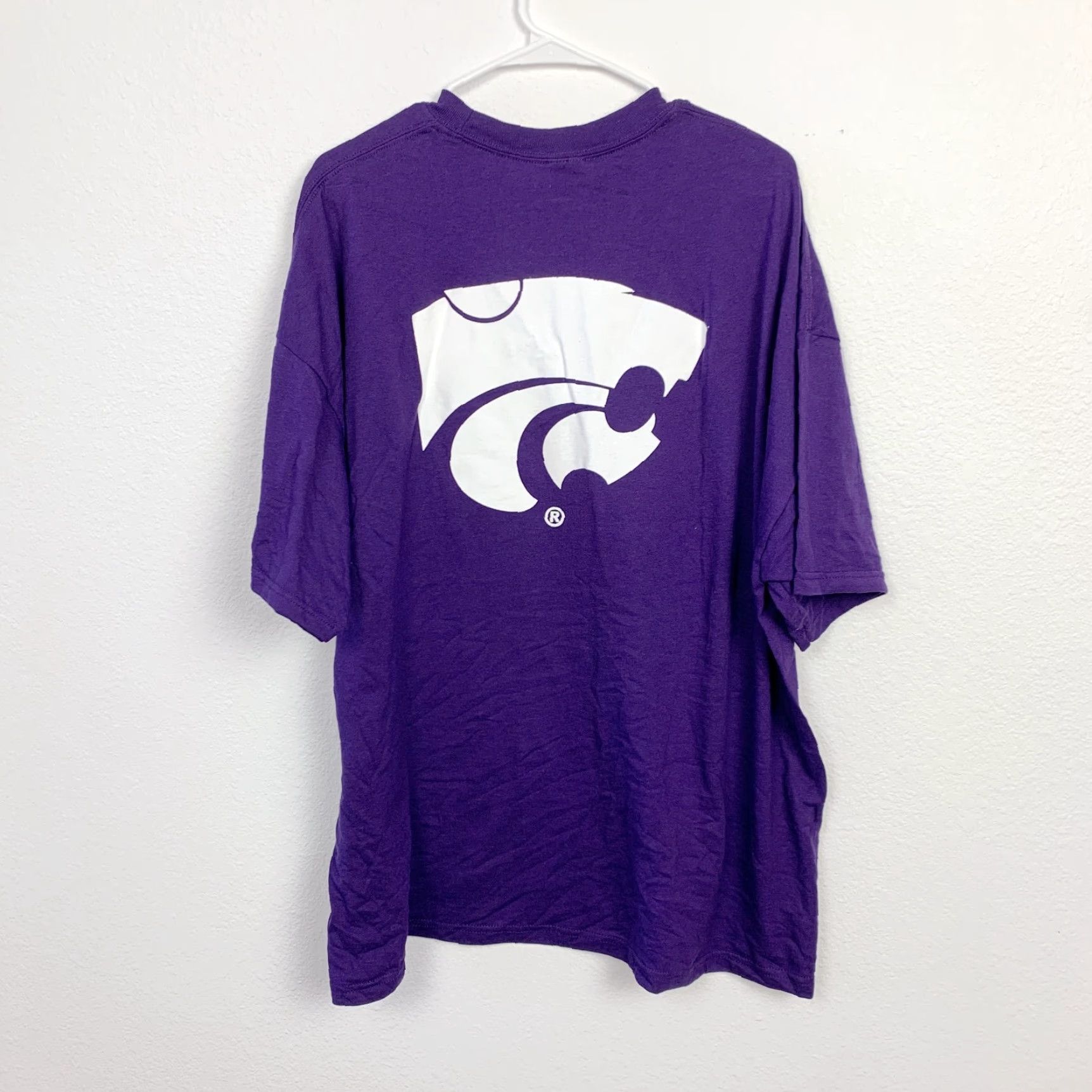 Jerzees VINTAGE(KSU) Kansas State University Wild West Catbackers Purple White Tee T-Shirt 2X B Size US XXL / EU 58 / 5 - 4 Thumbnail