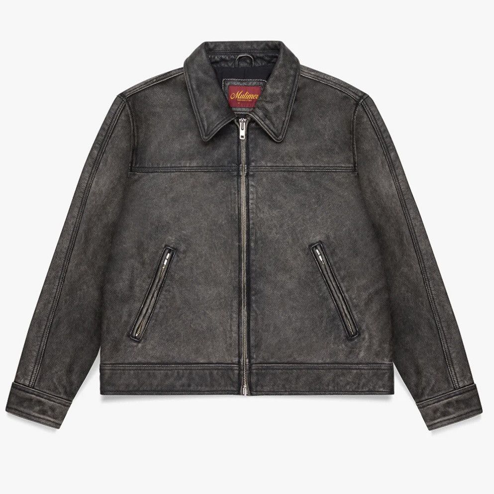 Mutimer Mutimer aged heavy wash Leather Jacket | Grailed