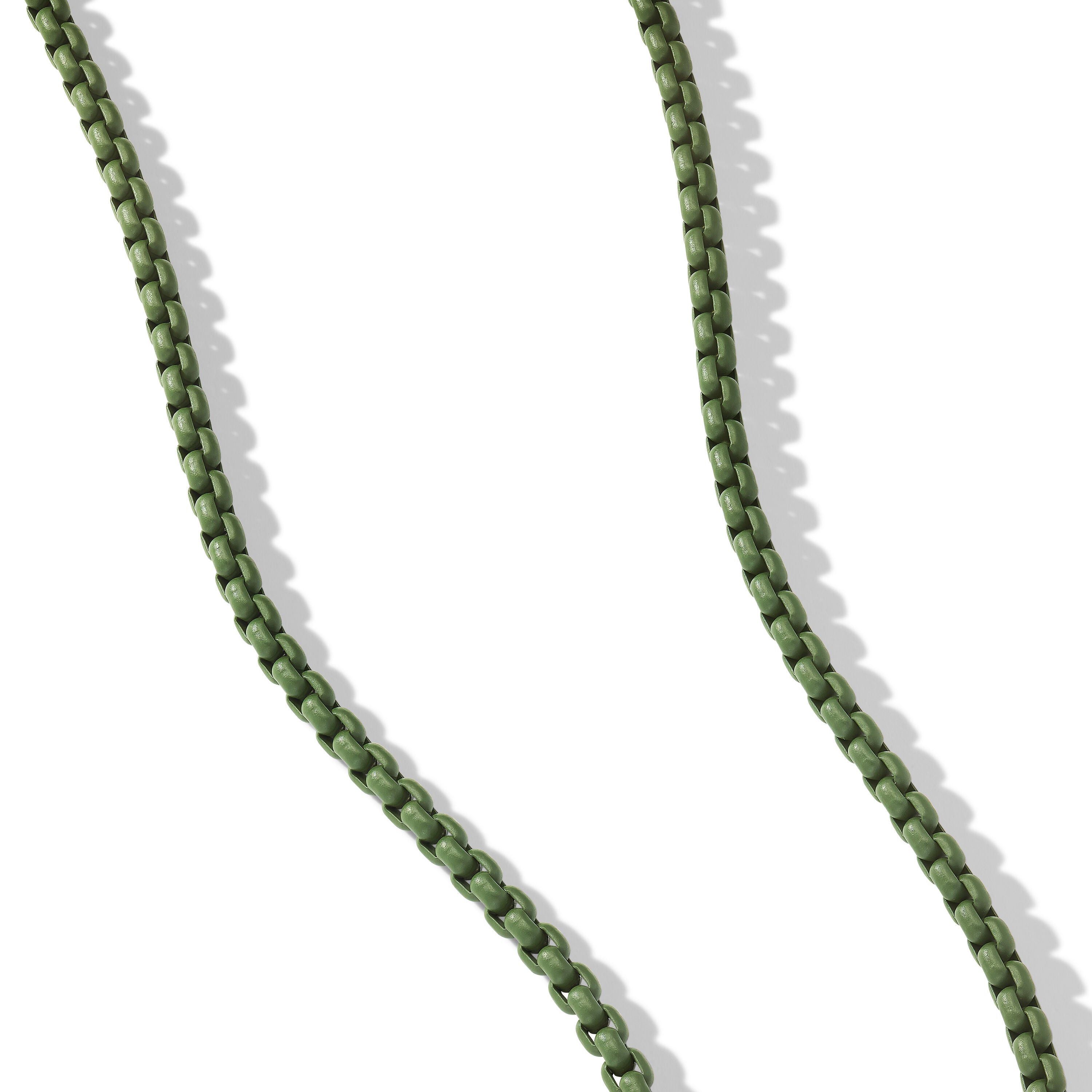David Yurman o1w1db10526 CH0443M Size:9/Chain Necklace in Silver/Green Size ONE SIZE - 2 Thumbnail
