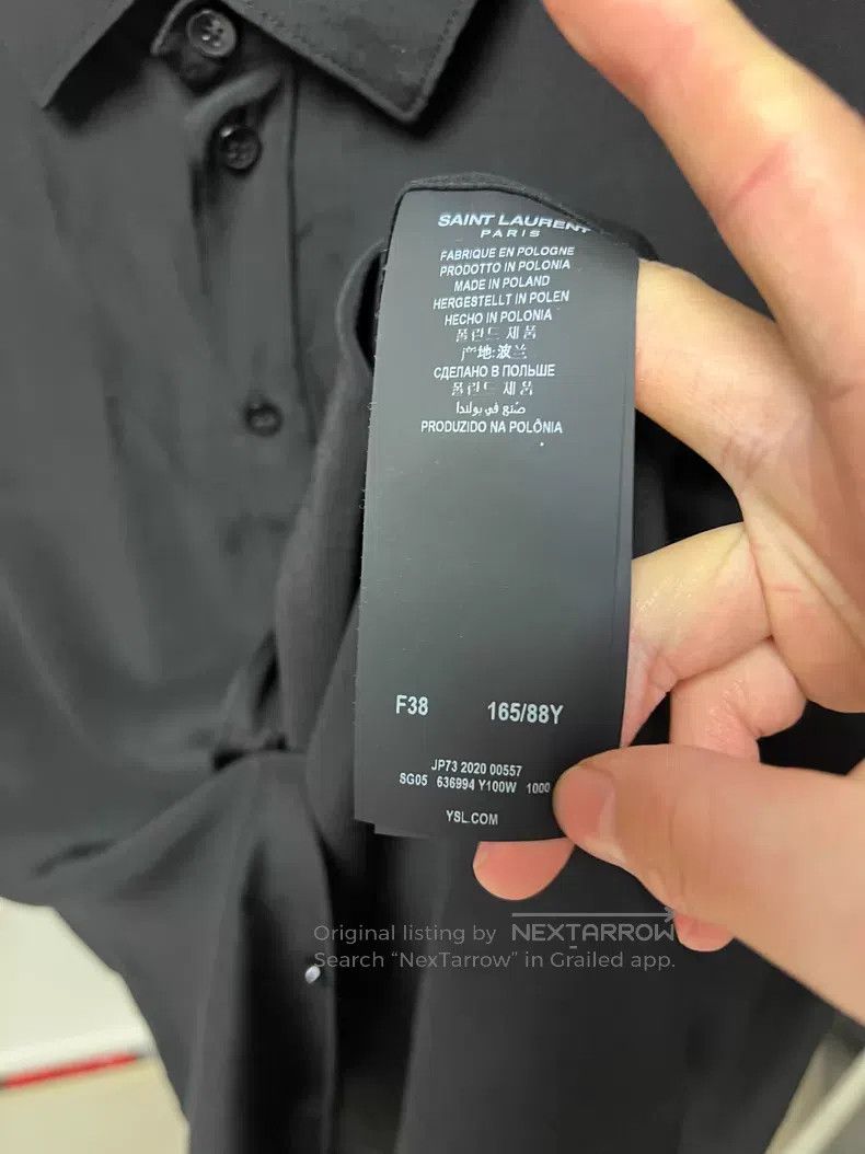 Saint Laurent Paris Saint Laurent Paris Black Samurai Silk Black Shirt i Size XS / US 0-2 / IT 36-38 - 3 Thumbnail