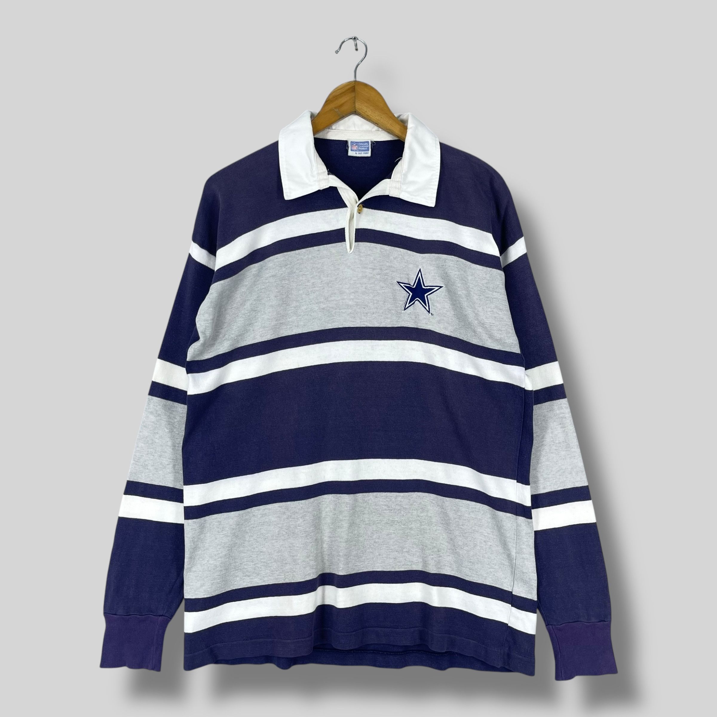 NFL Vintage 90's DALLAS COWBOYS Nfl Polo Rugby Shirt Size US M / EU 48-50 / 2 - 1 Thumbnail