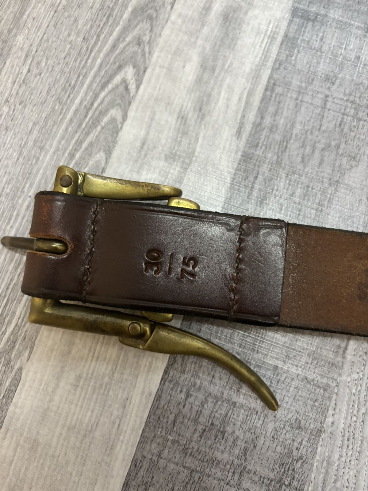 Needles Needles x Martin Faizey Leather Quick Release Belt Size 30 - 3 Thumbnail