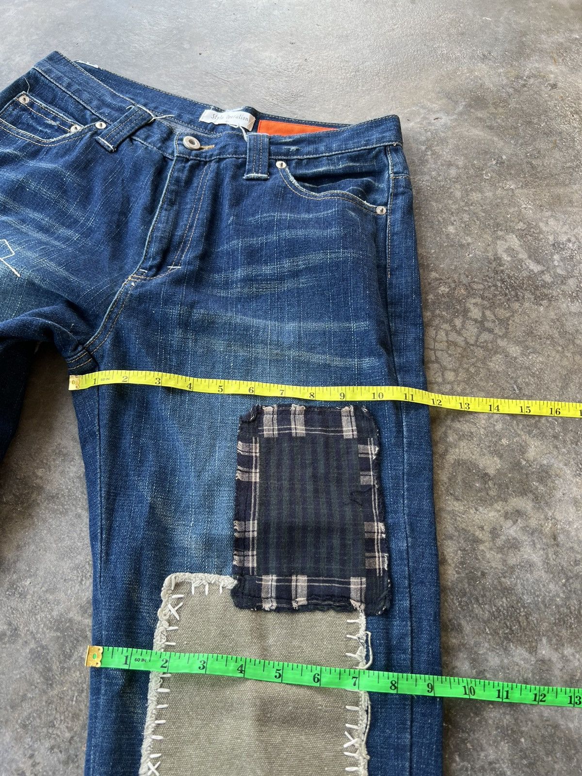Japanese Brand Style Operation Custom Sashiko Boro Patches Jeans Size US 29 - 12 Thumbnail