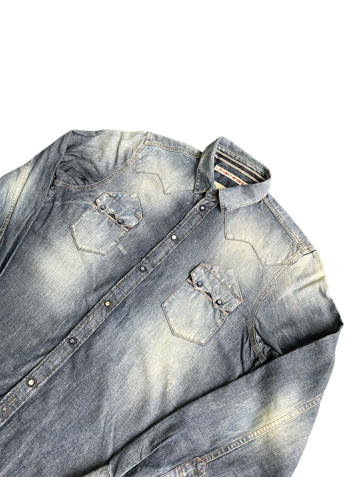 Japanese Brand Reign Italia Selvedge Western Shirt Size US L / EU 52-54 / 3 - 2 Thumbnail