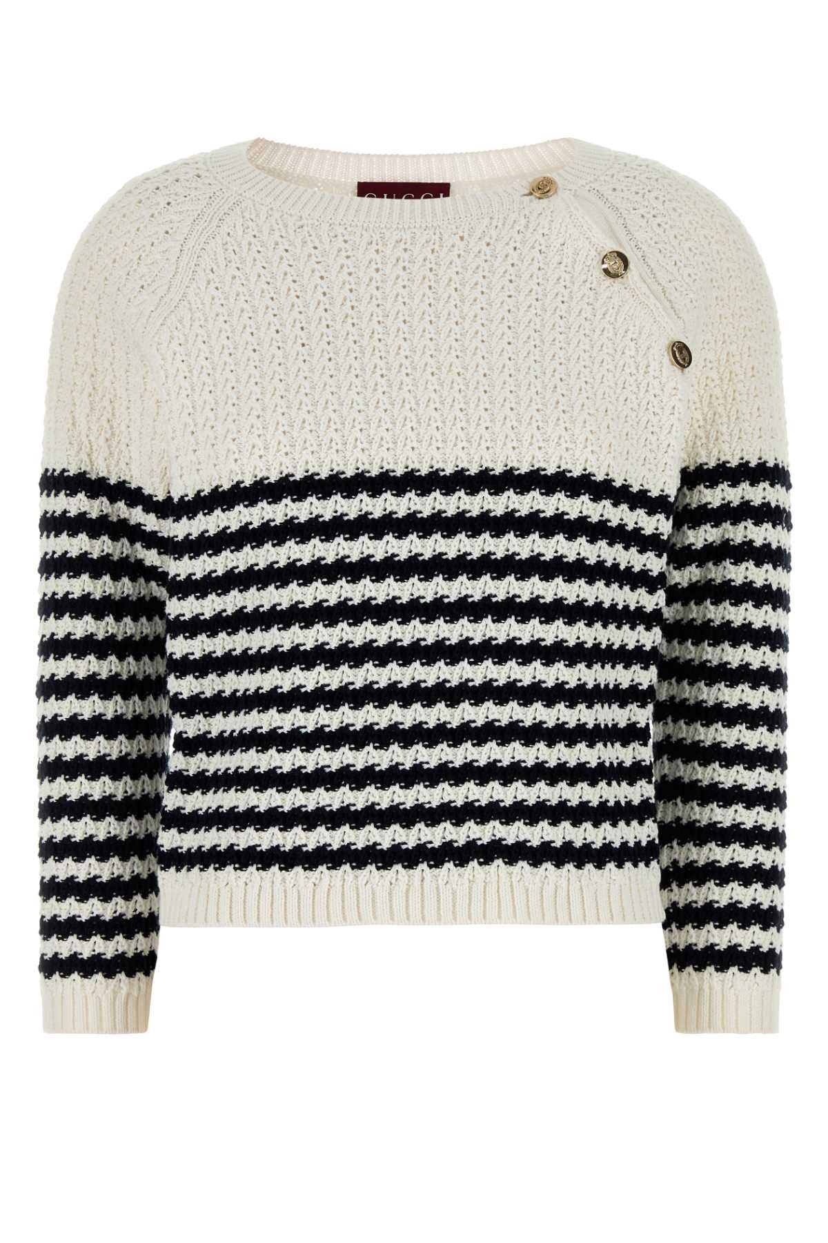 Gucci Embroidered Cotton Sweater Size S / US 4 / IT 40 - 1 Thumbnail
