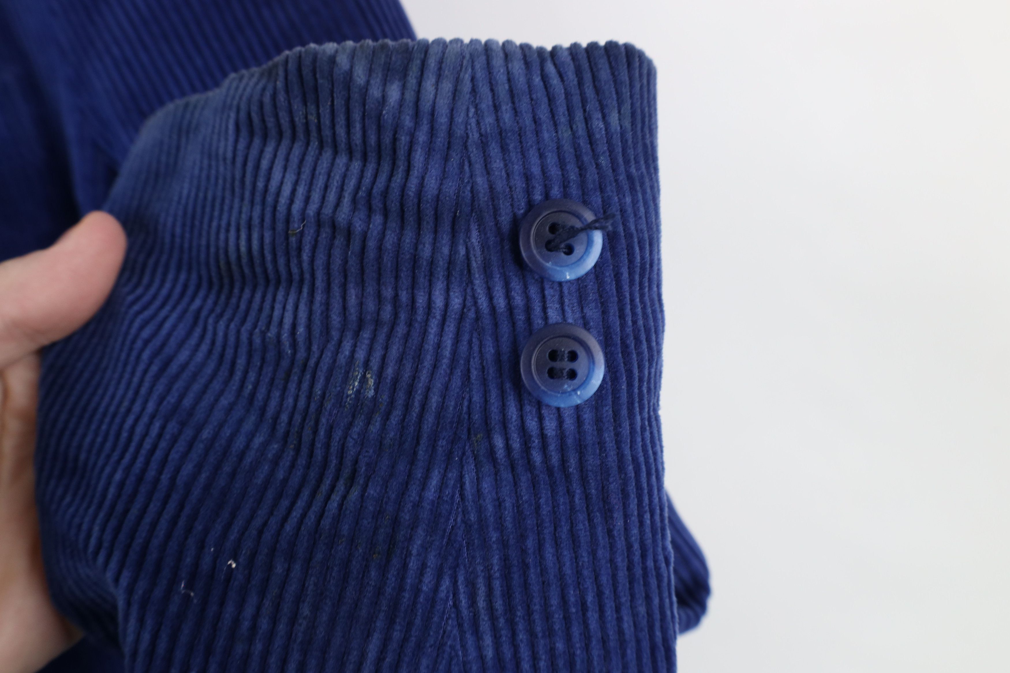 Vintage Vintage 90s Streetwear Corduroy Blazer Jacket Blue Japan Size XXL / US 16-18 / IT 52-54 - 4 Thumbnail
