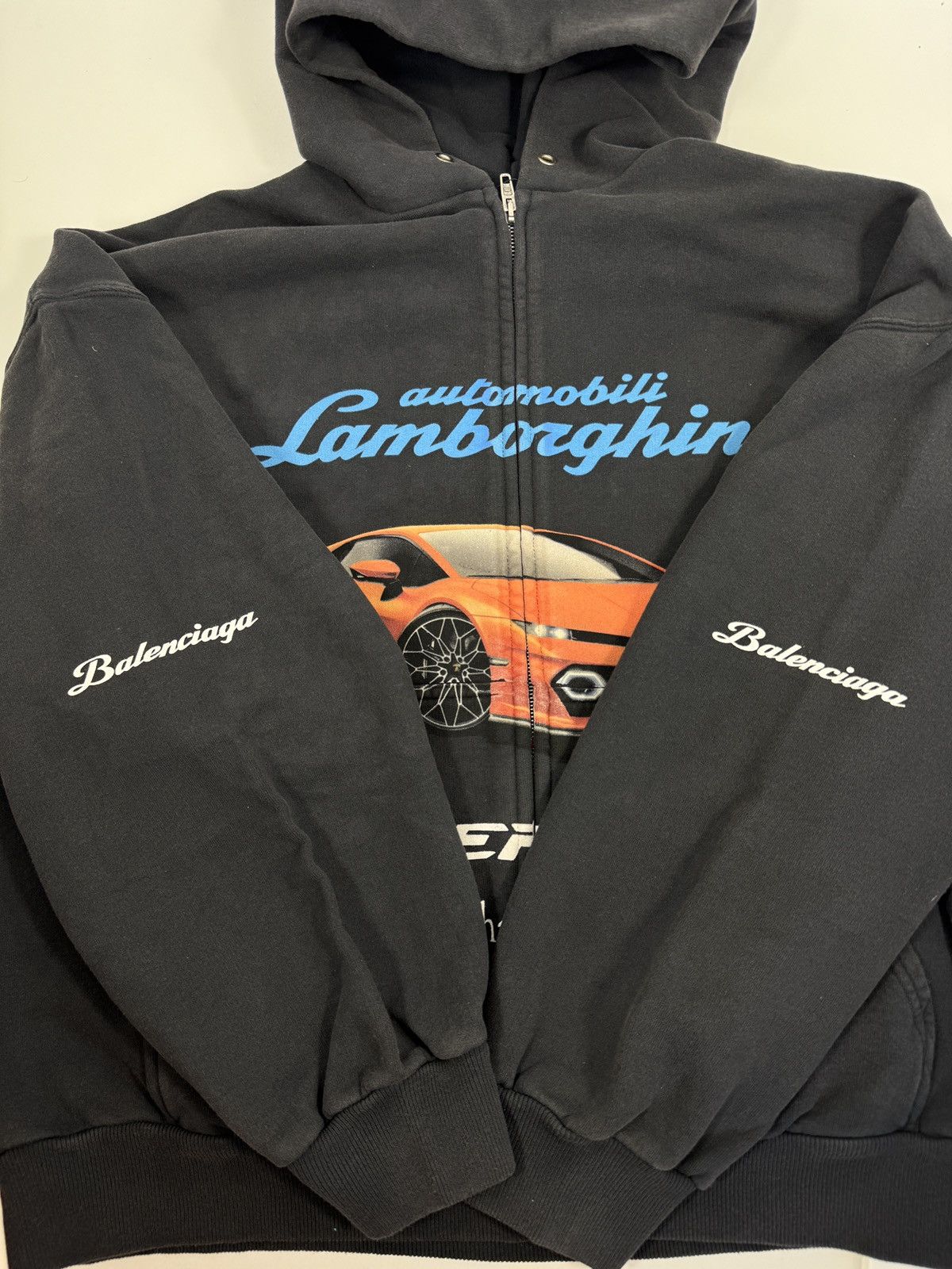 Balenciaga × Lamborghini LAMBORGHINI GRAPHIC PRINT ZIP UP JUMPER Size US L / EU 52-54 / 3 - 5 Thumbnail