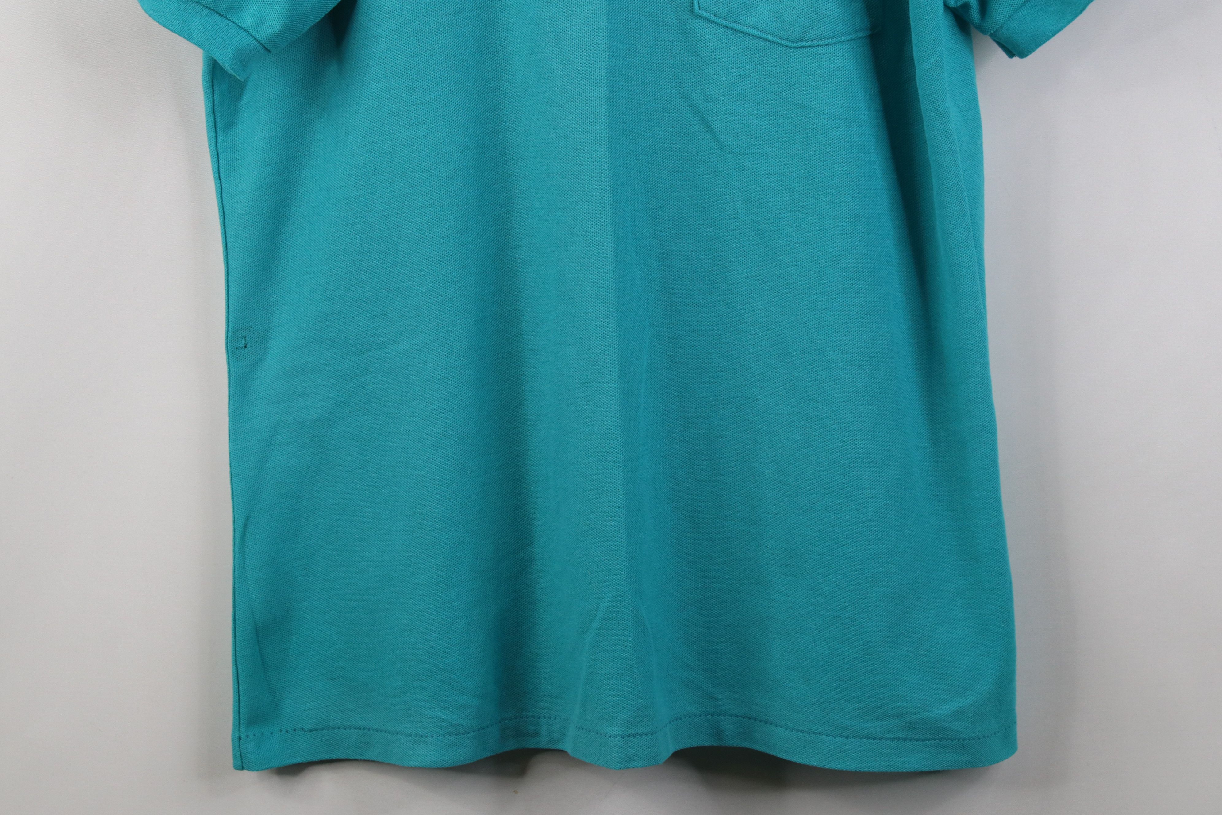 Vintage Vintage 70s 80s Streetwear Blank Knit Golf Polo Shirt Teal Size US L / EU 52-54 / 3 - 3 Thumbnail