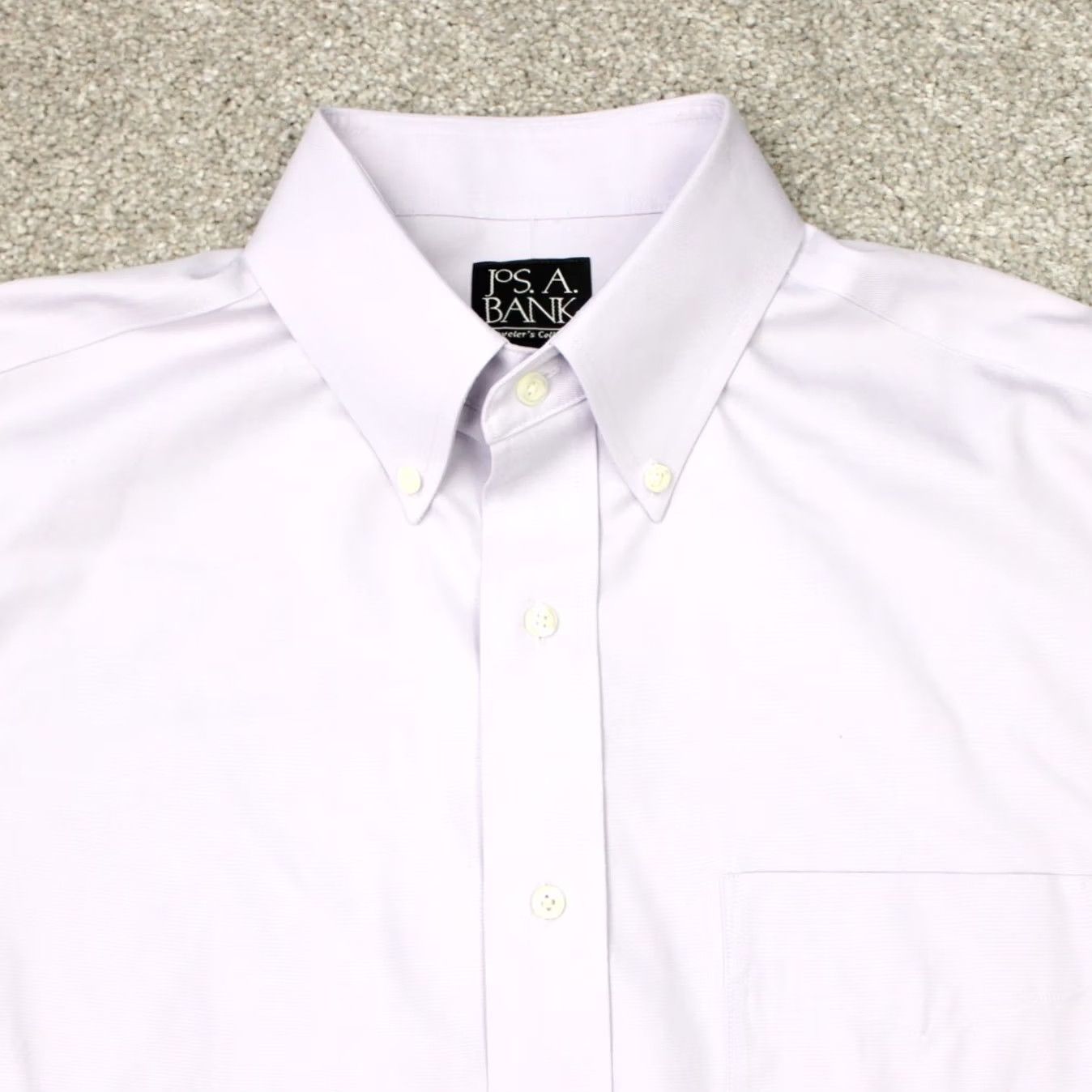Jos. A. Bank Jos. A. Bank Shirt Mens 15 1/2 33 Purple Traveler Tailored Fit Cotton Long Sleeve Shirt Size US L / EU 52-54 / 3 - 4 Thumbnail
