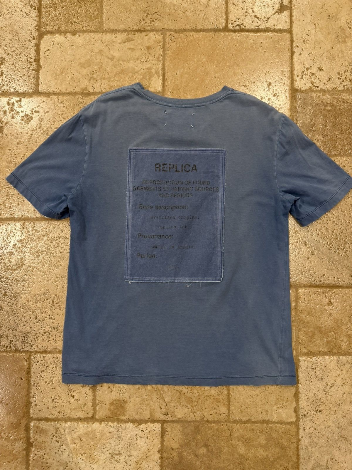 Maison Margiela Maison Margiela Replica Logo Faded Blue Oversized T-Shirt Size US S / EU 44-46 / 1 - 12 Thumbnail