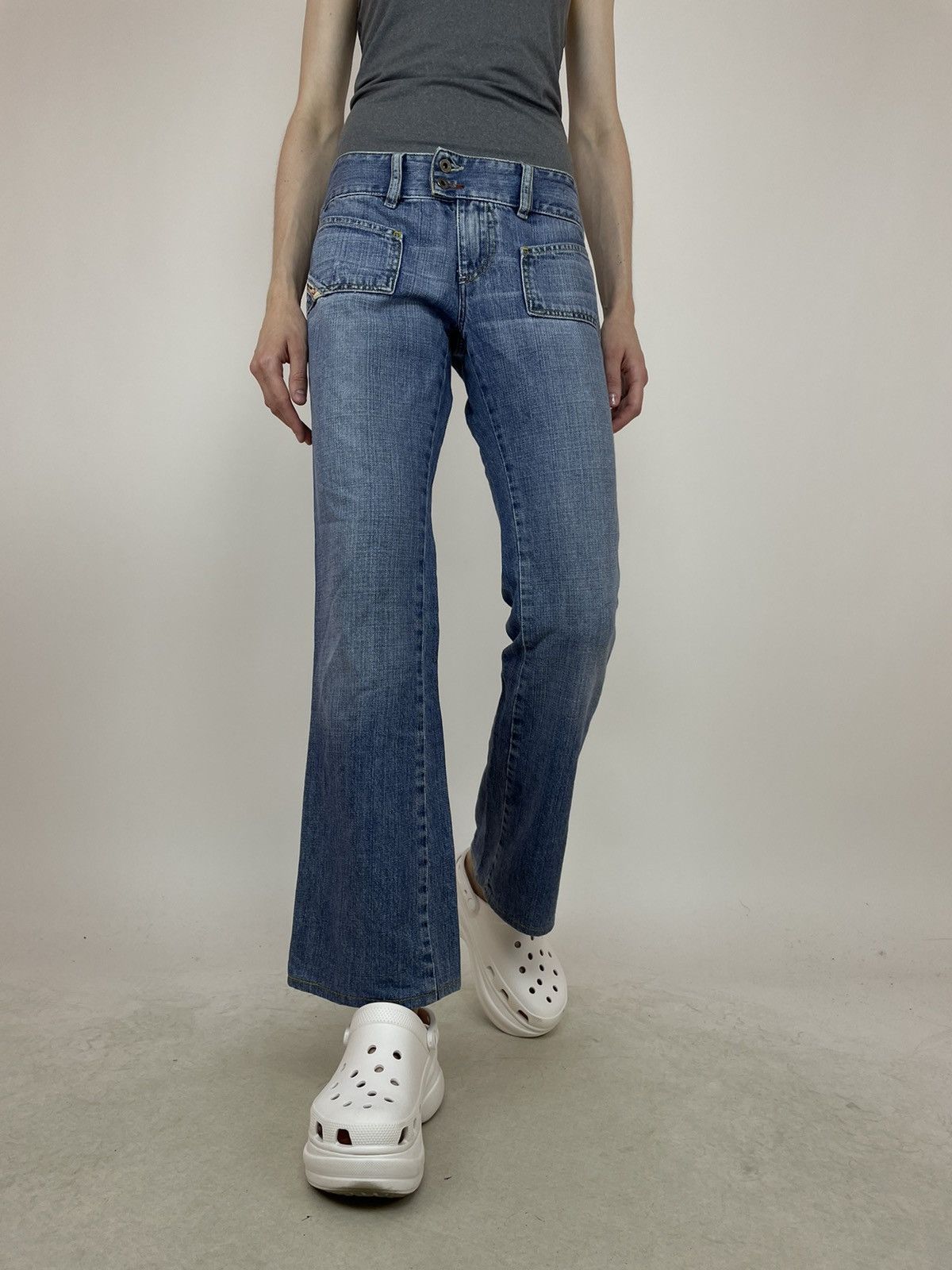 Diesel × Vintage DIESEL VINTAGE FLARED CROPPED JEANS WOMEN'S size 28 Size 28" / US 6 / IT 42 - 1 Thumbnail