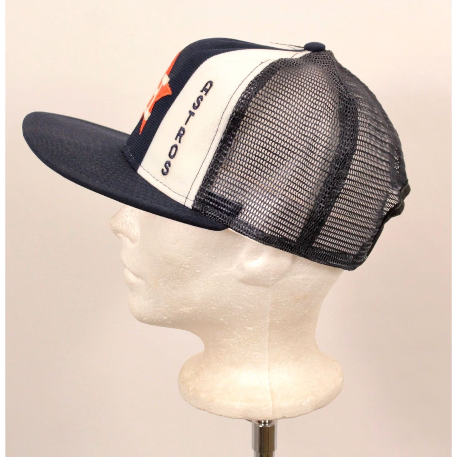 Vintage VINTAGE AJD Houston Astros Snapback Hat L 80s Texas Navy Blue Size ONE SIZE - 3 Thumbnail