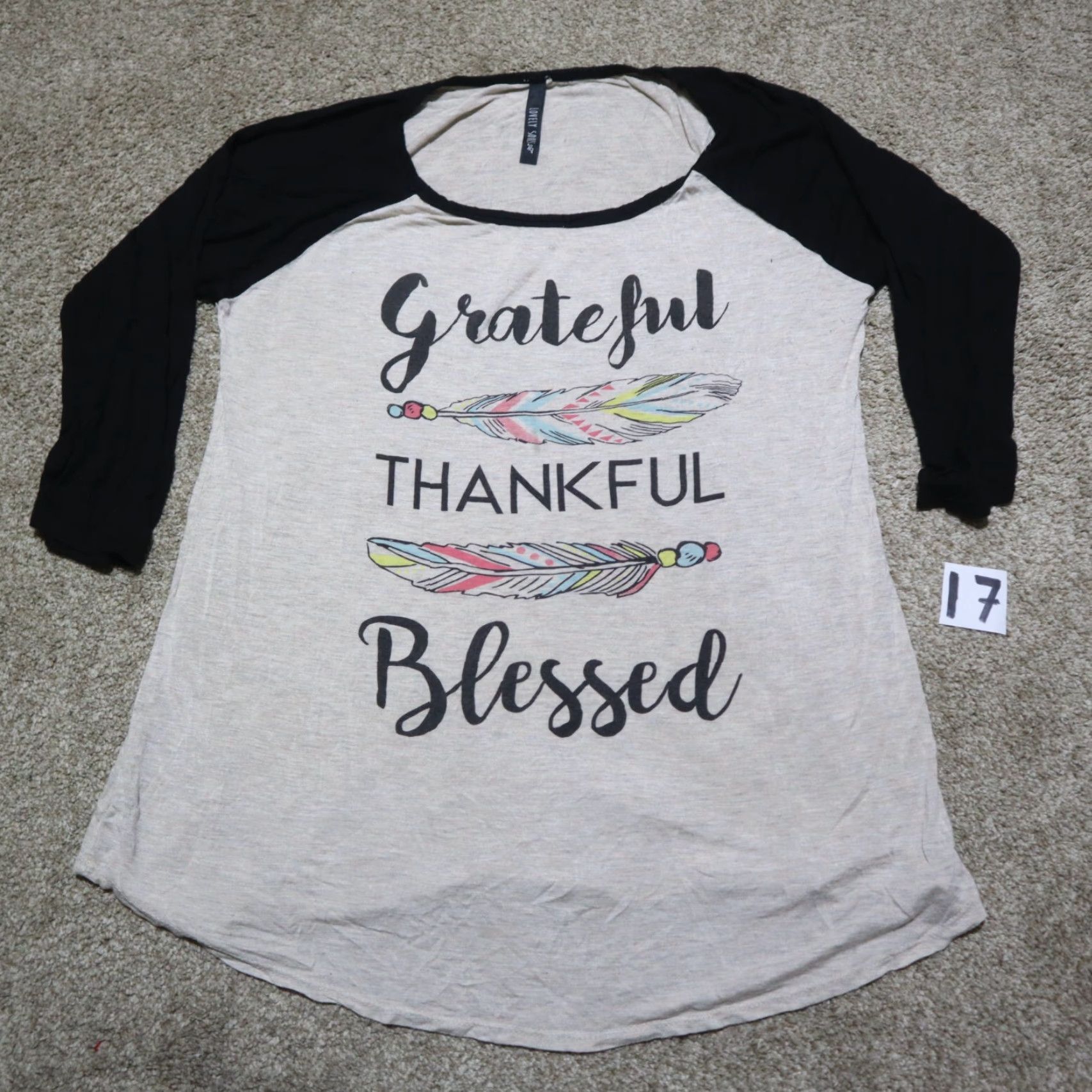 Vintage Pretty Rebel Shirt Women M White Grateful Thankful Blessed Graphic Tee Size M / US 6-8 / IT 42-44 - 2 Thumbnail