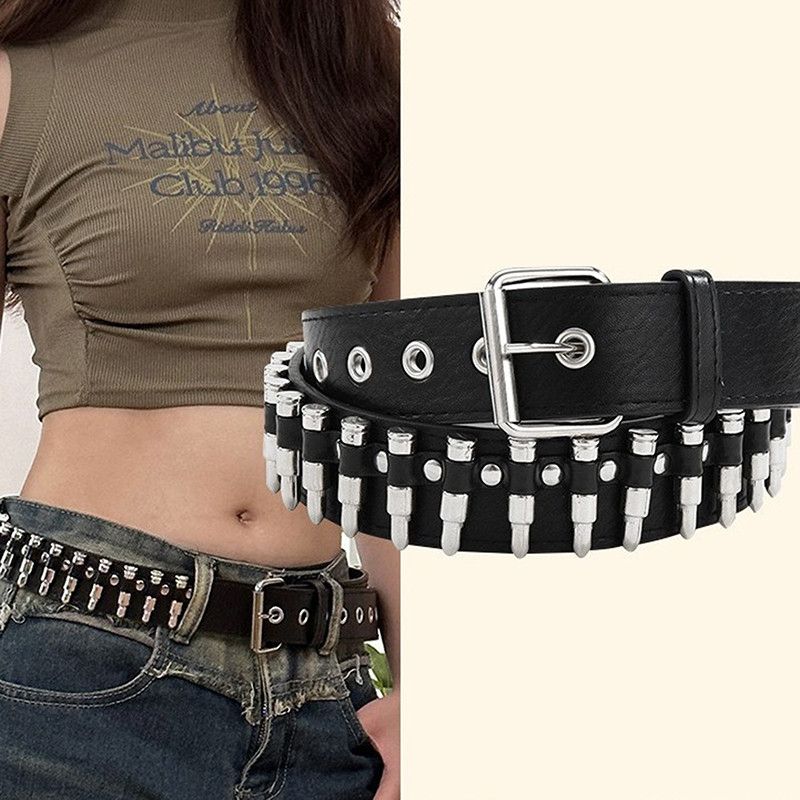 Japanese Brand Bullet Rivet Belt Size 34 - 1 Thumbnail