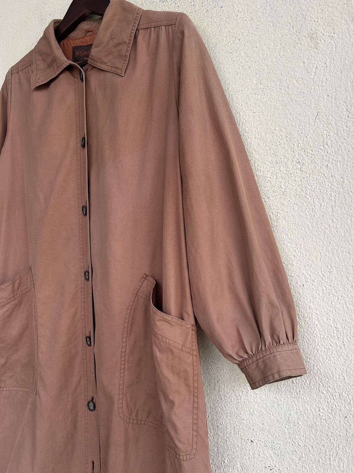 Yves Saint Laurent YSL Sunfaded Long Coat Size L / US 10 / IT 46 - 4 Thumbnail