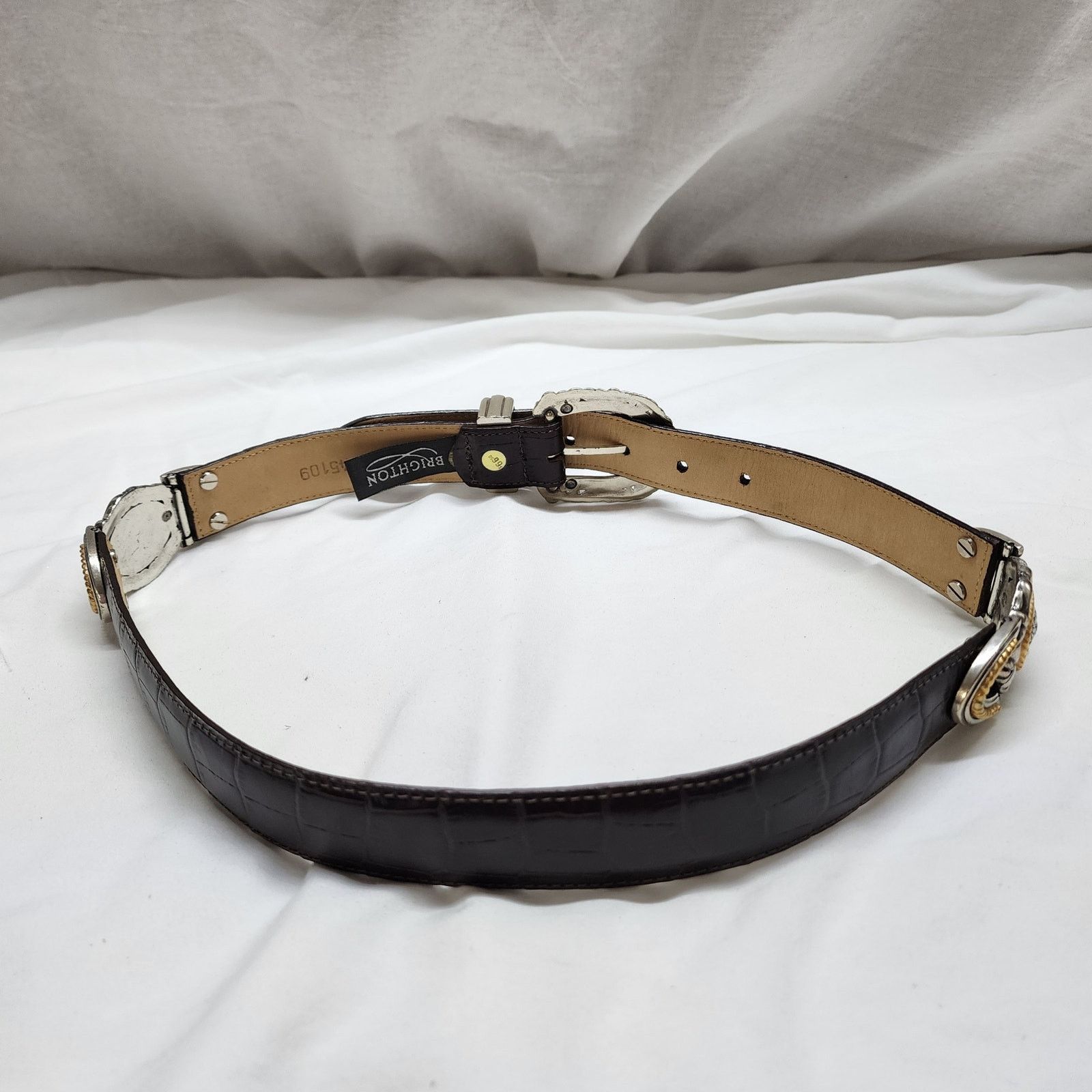 Brighton Vintage Brighton belt Black leather size M 34inches b46 Size ONE SIZE - 3 Thumbnail
