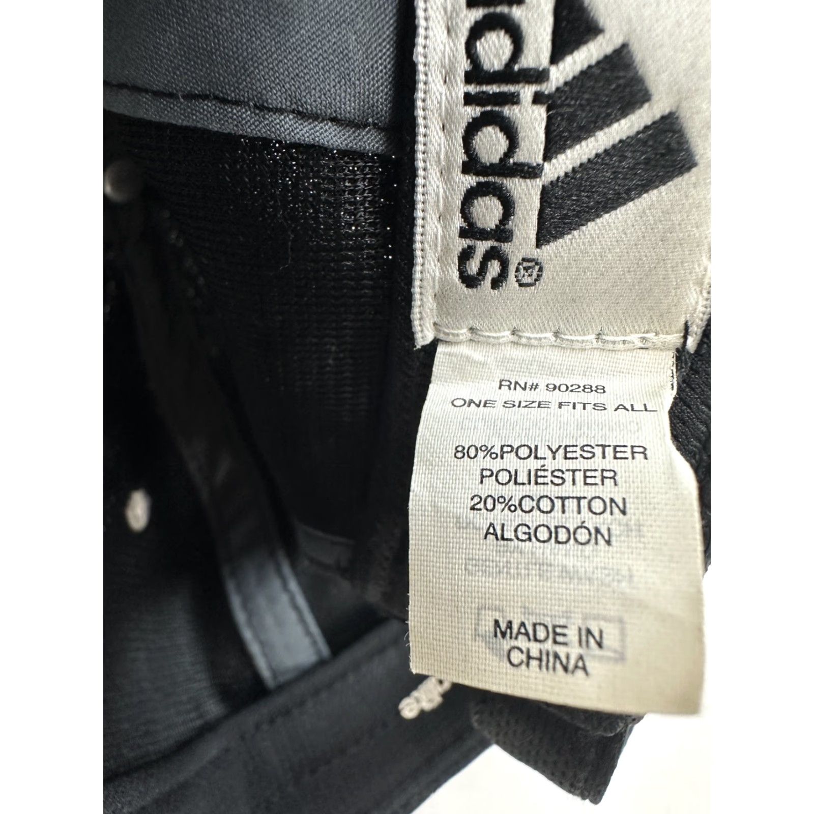 Adidas Adidas Hat Mens OS Black Spellout Big Logo Strapback Cap Size ONE SIZE - 5 Thumbnail