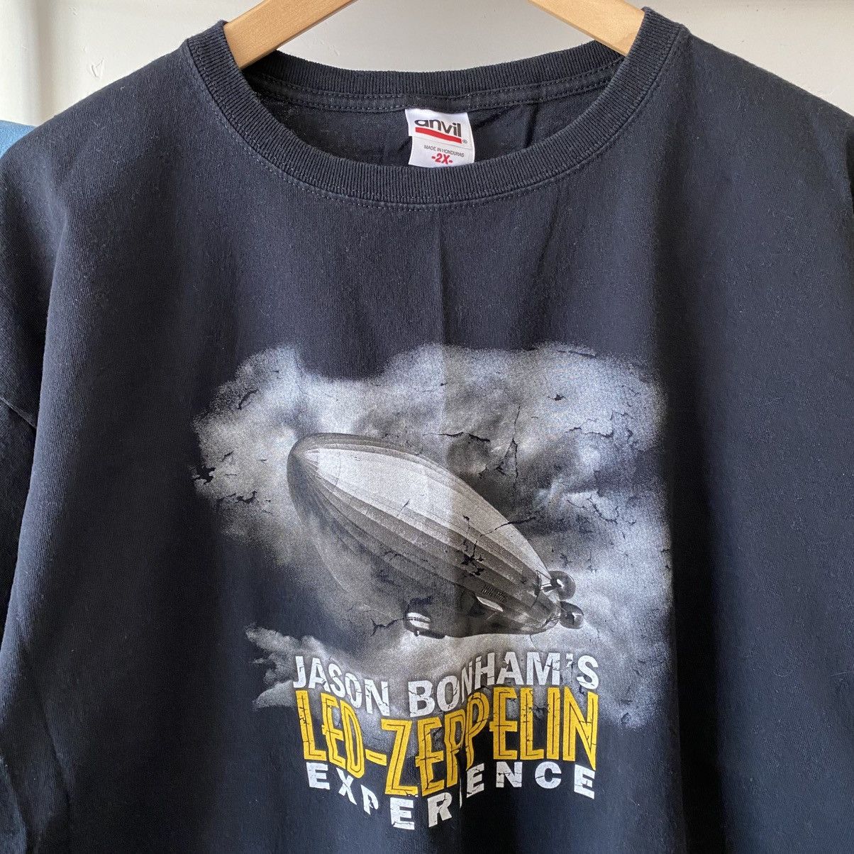 Vintage Vintage Led Zeppelin T-Shirt Jason Bonhams Y2K Band Tee Size US XXL / EU 58 / 5 - 2 Thumbnail