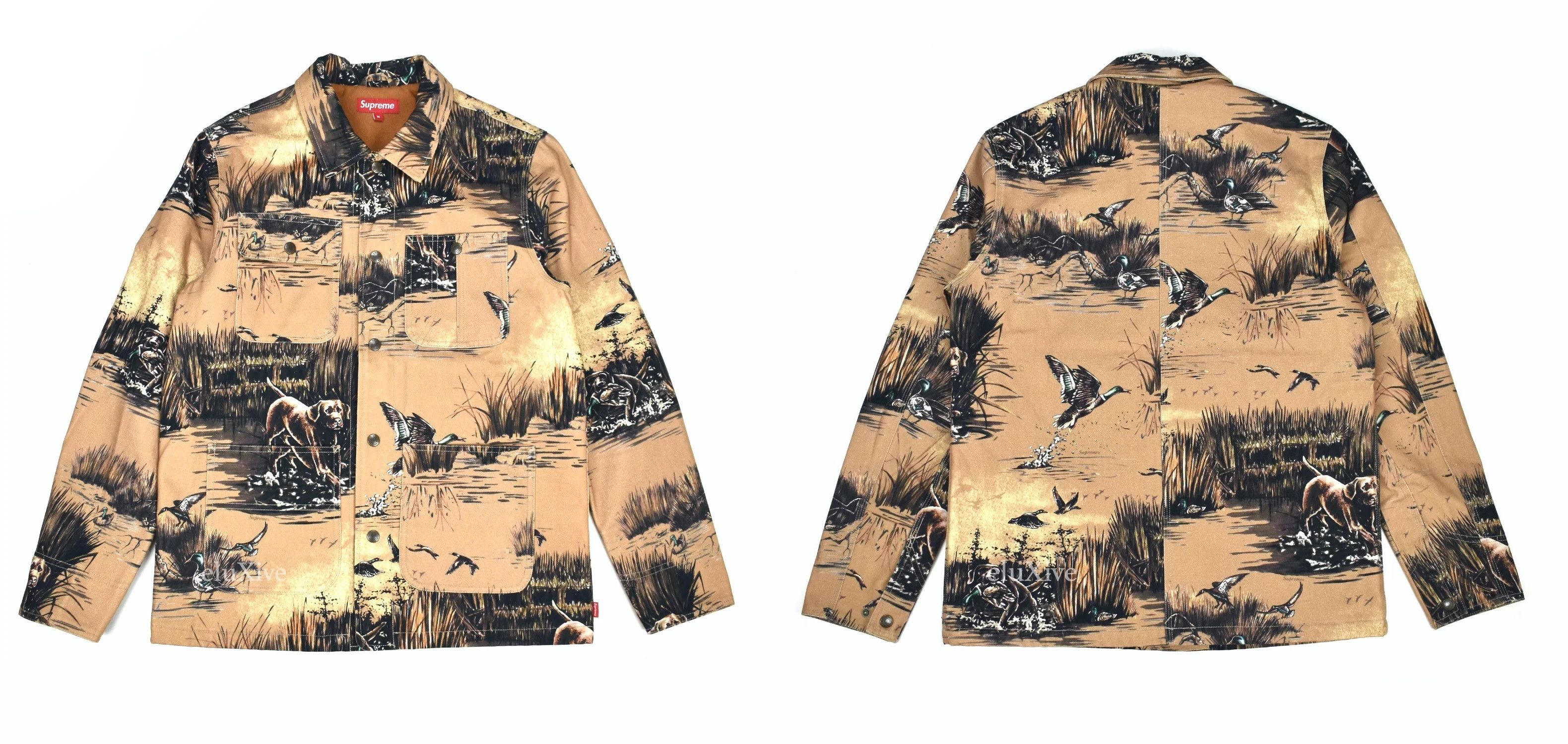 Supreme Supreme FW12 Dogs and Ducks Chore Coat Tan Size US XL / EU 56 / 4 - 8 Thumbnail