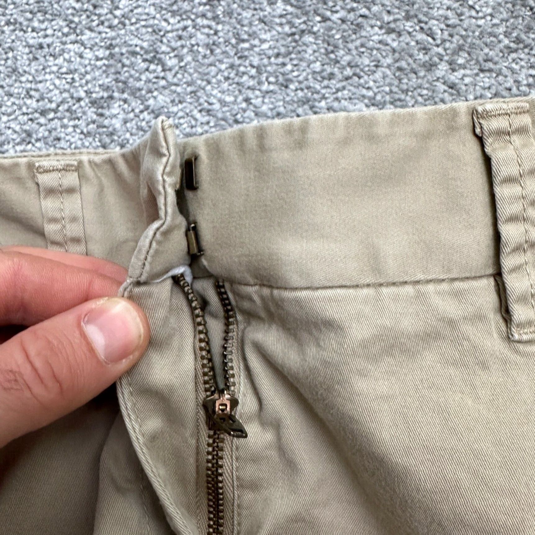 Vintage L.L. Bean Bermuda Shorts Womens 12 Reg High Rise Pocket Casual Khaki Brown 32x11 Size 34" / US 12 / IT 48 - 3 Thumbnail