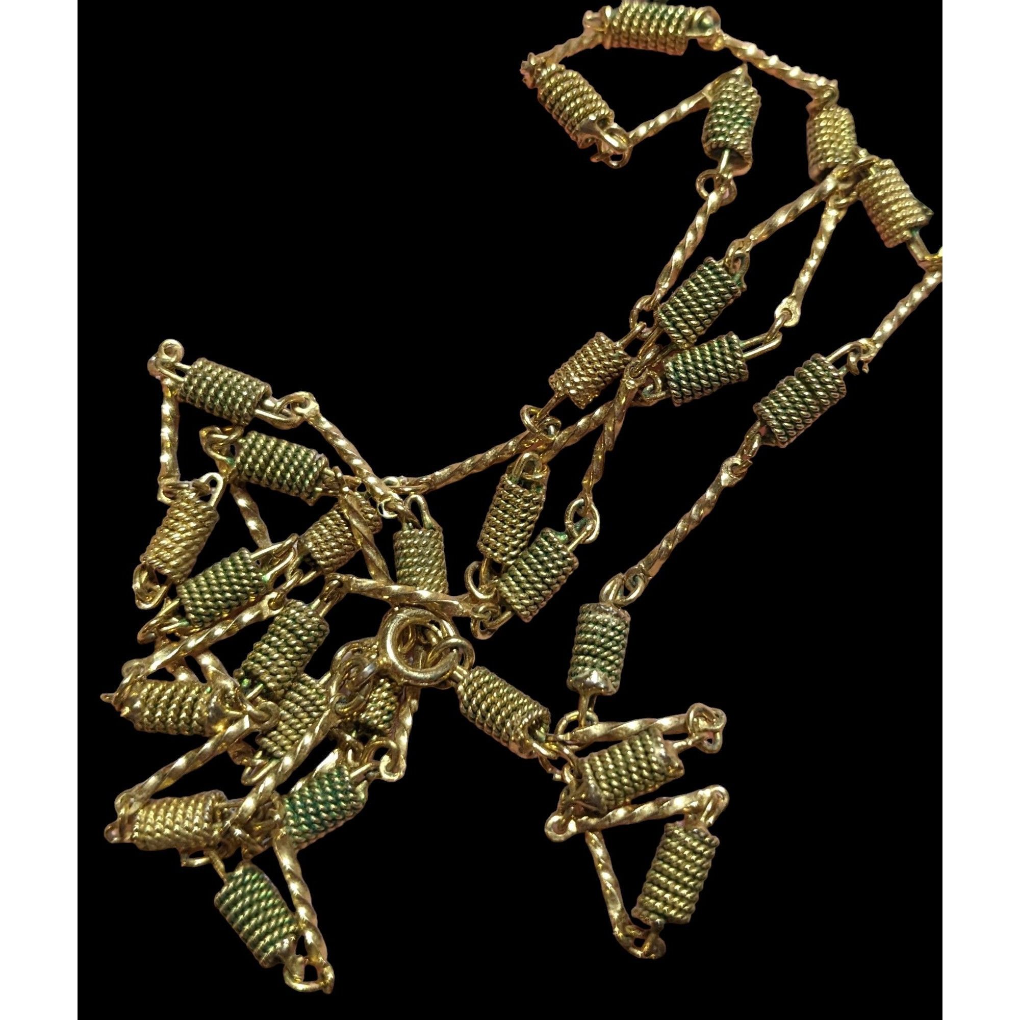 Other Vintage Rope Coil Spiral Bar Link Necklace Size ONE SIZE - 6 Thumbnail