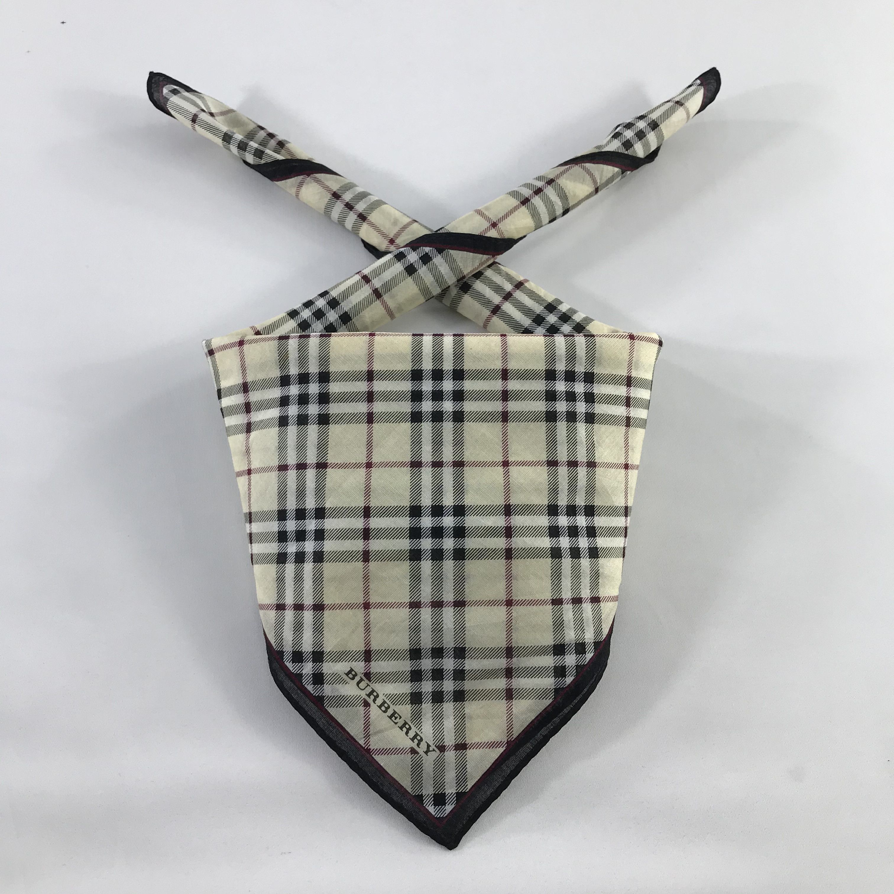Burberry × Vintage Burberry Bandana / Handkerchief / Neckerchief - S738 Size ONE SIZE - 3 Thumbnail
