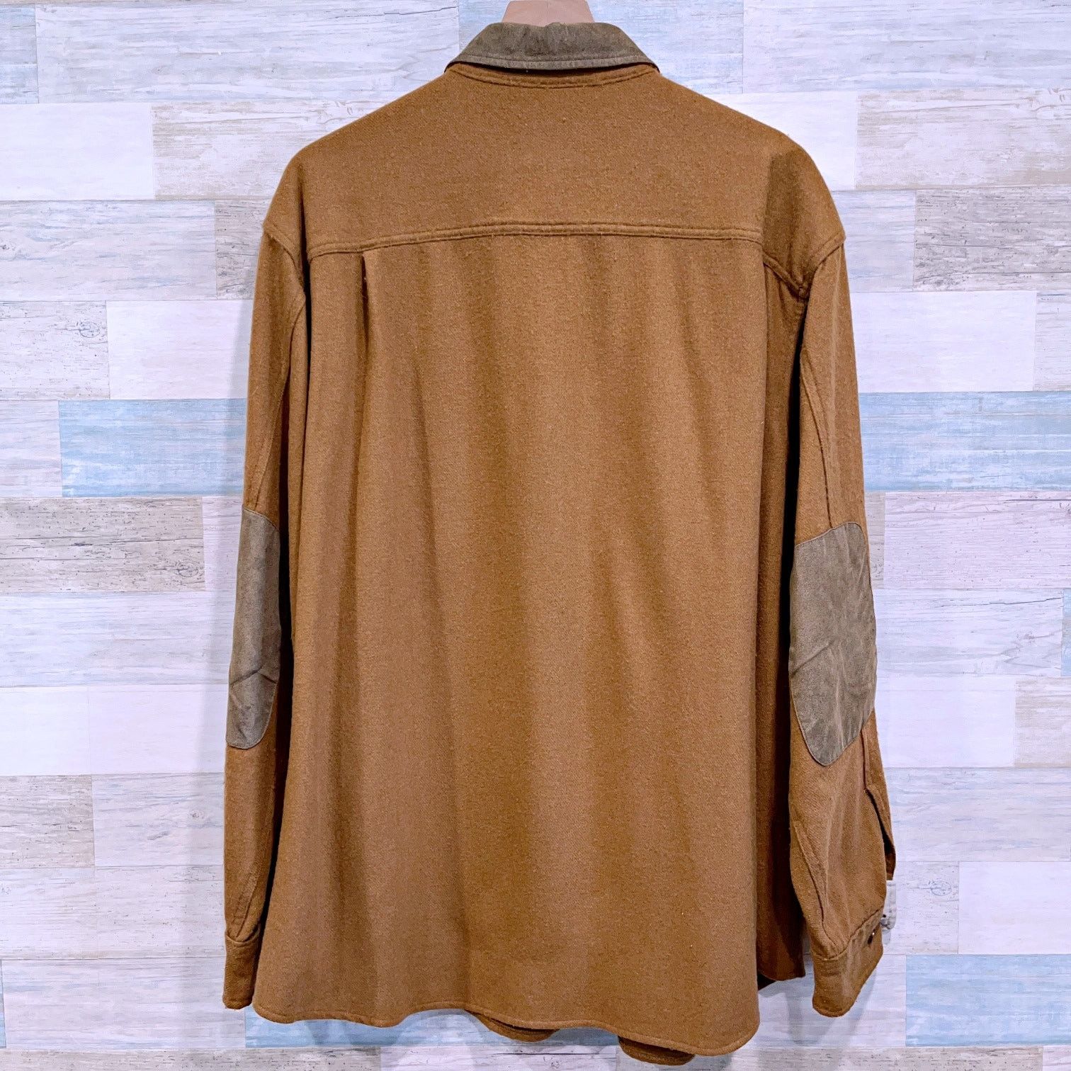 Vintage × Woolrich Woolen Mills Woolrich Wool Flannel Shirt Brown Suede Elbow Patches XL Size US XL / EU 56 / 4 - 3 Thumbnail