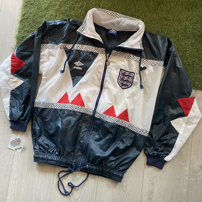 Vintage 1990s Umbro team England windbreaker track jacket VERY