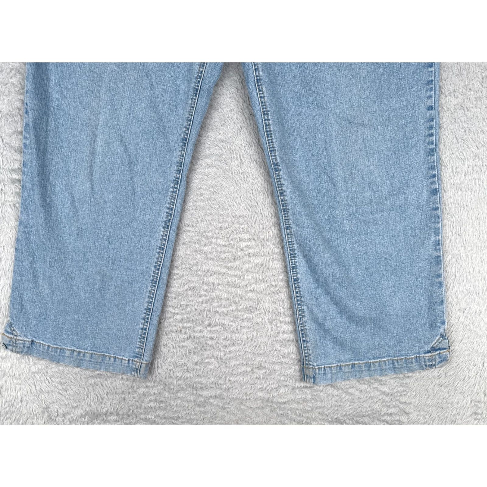 Vintage Crazy Horse Jeans Womens Blue Denim Straight Leg Mid Rise 12 Regular 32in 25in 5-Pocket Embroidered Rhinestone Cotton Blend Vintage No N/A Size 34" / US 12 / IT 48 - 2 Thumbnail