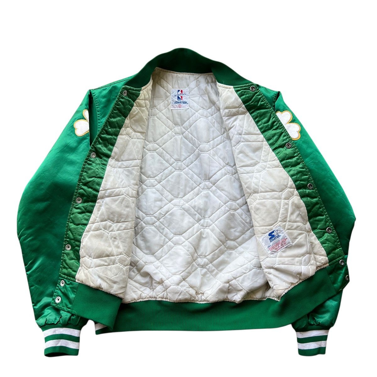 NBA 🔥 Vintage Boston Celtics NBA Starter Green Bomber Jacket Size US L / EU 52-54 / 3 - 12 Thumbnail