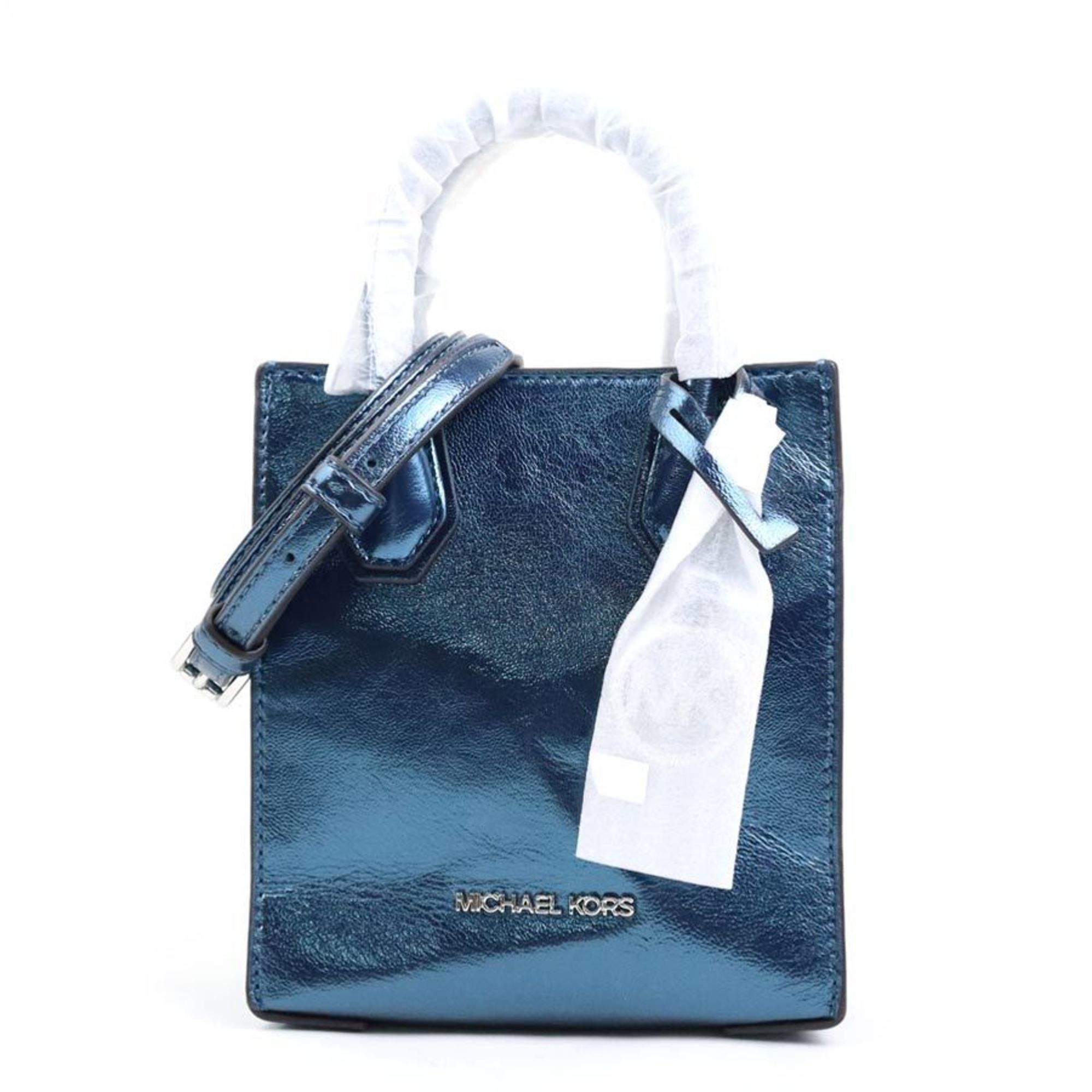 Michael Kors Michael Kors Shoulder Bag Handbag Leather Metallic Blue Women's 55807k Size ONE SIZE - 1 Thumbnail